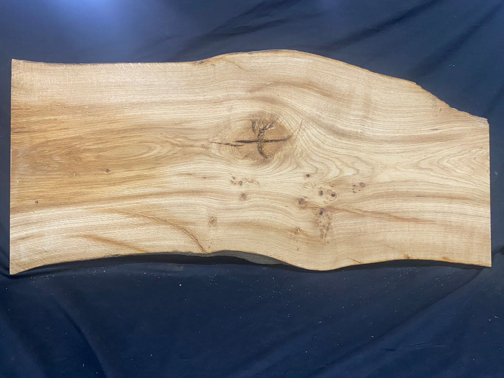Solid oak plank, shelf, board 964 L x 435 W x 36 D mm      (mf374)