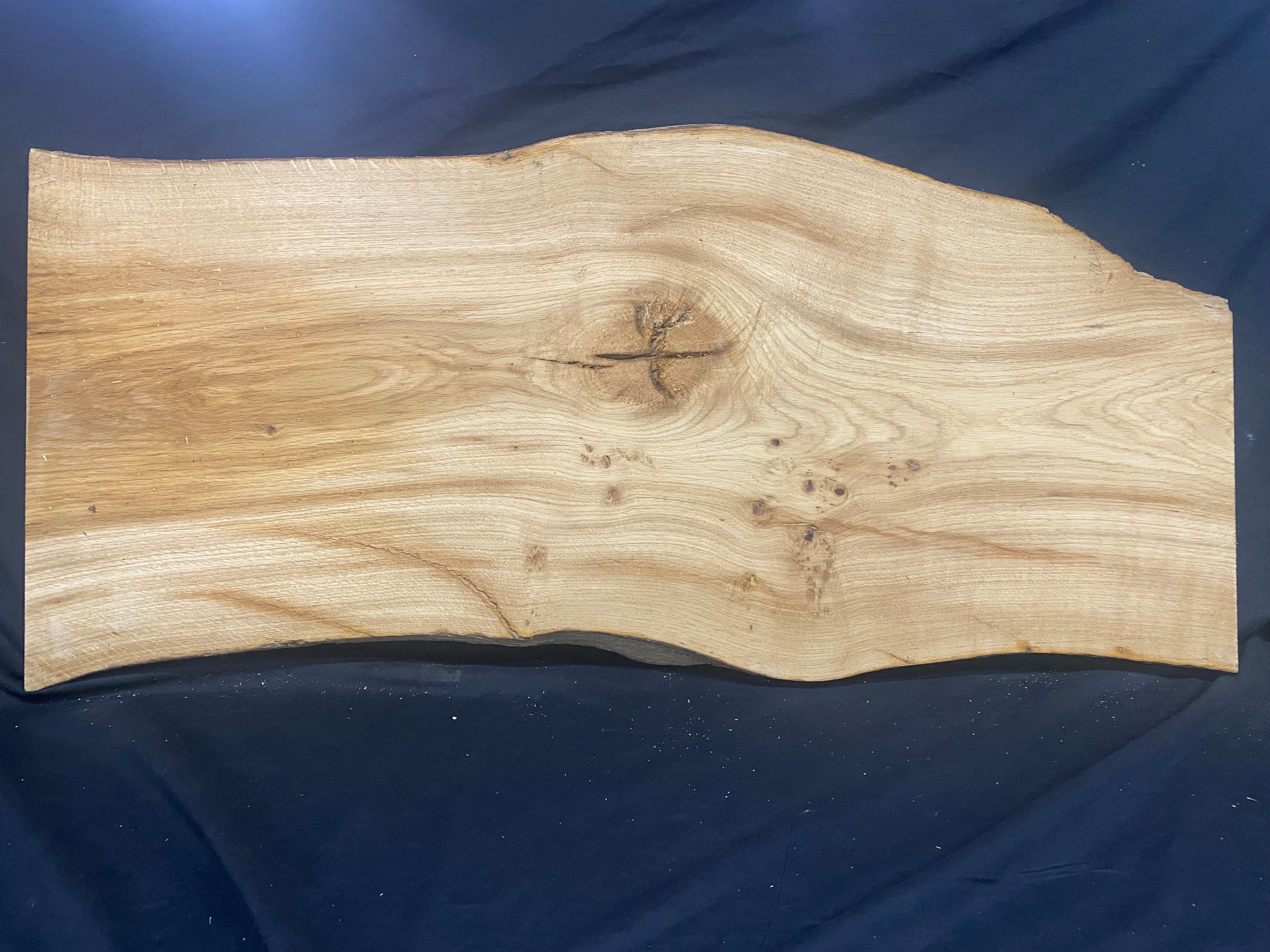 Solid oak plank, shelf, board 964 L x 435 W x 36 D mm      (mf374)