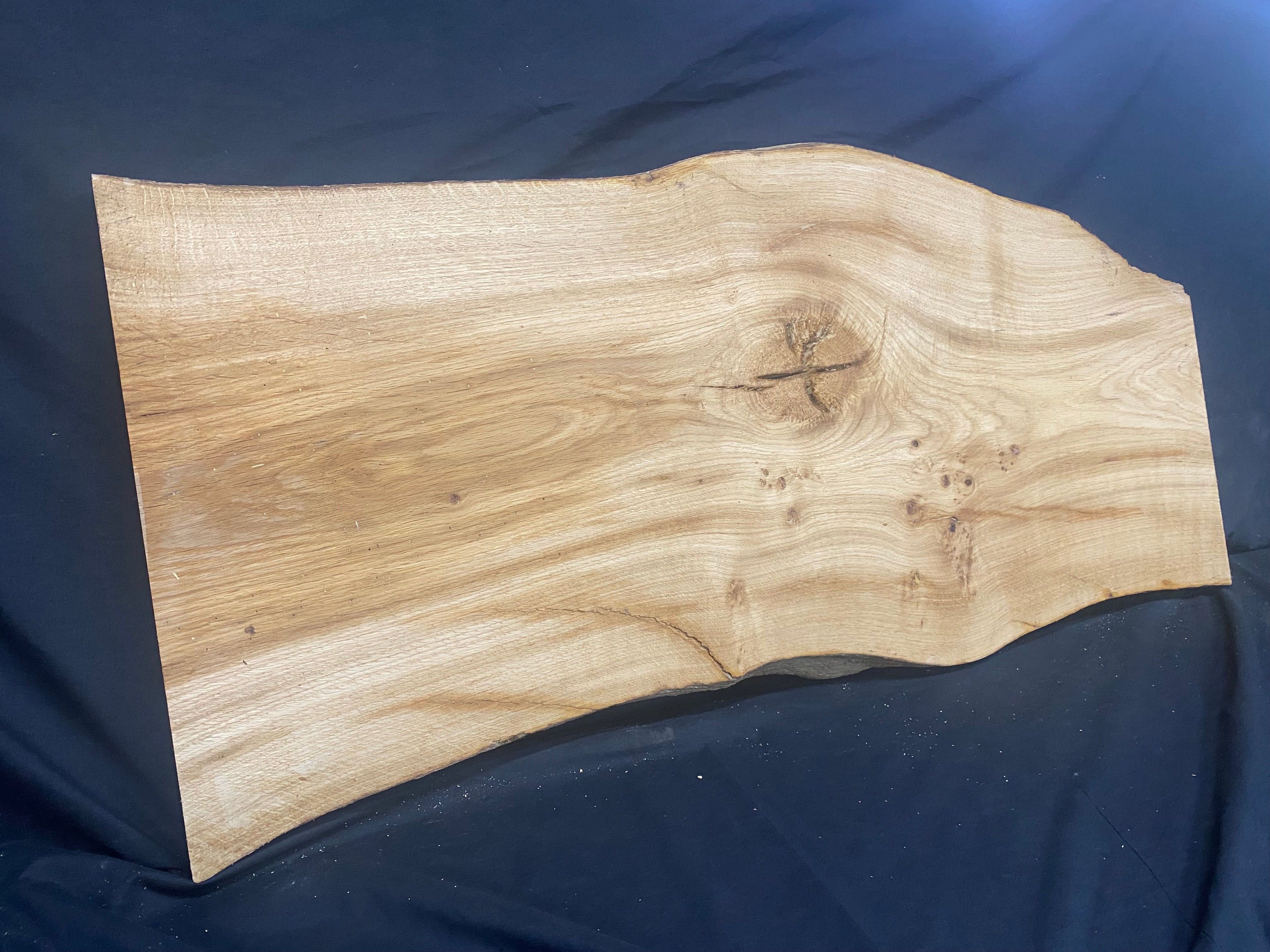 Solid oak plank, shelf, board 964 L x 435 W x 36 D mm      (mf374)