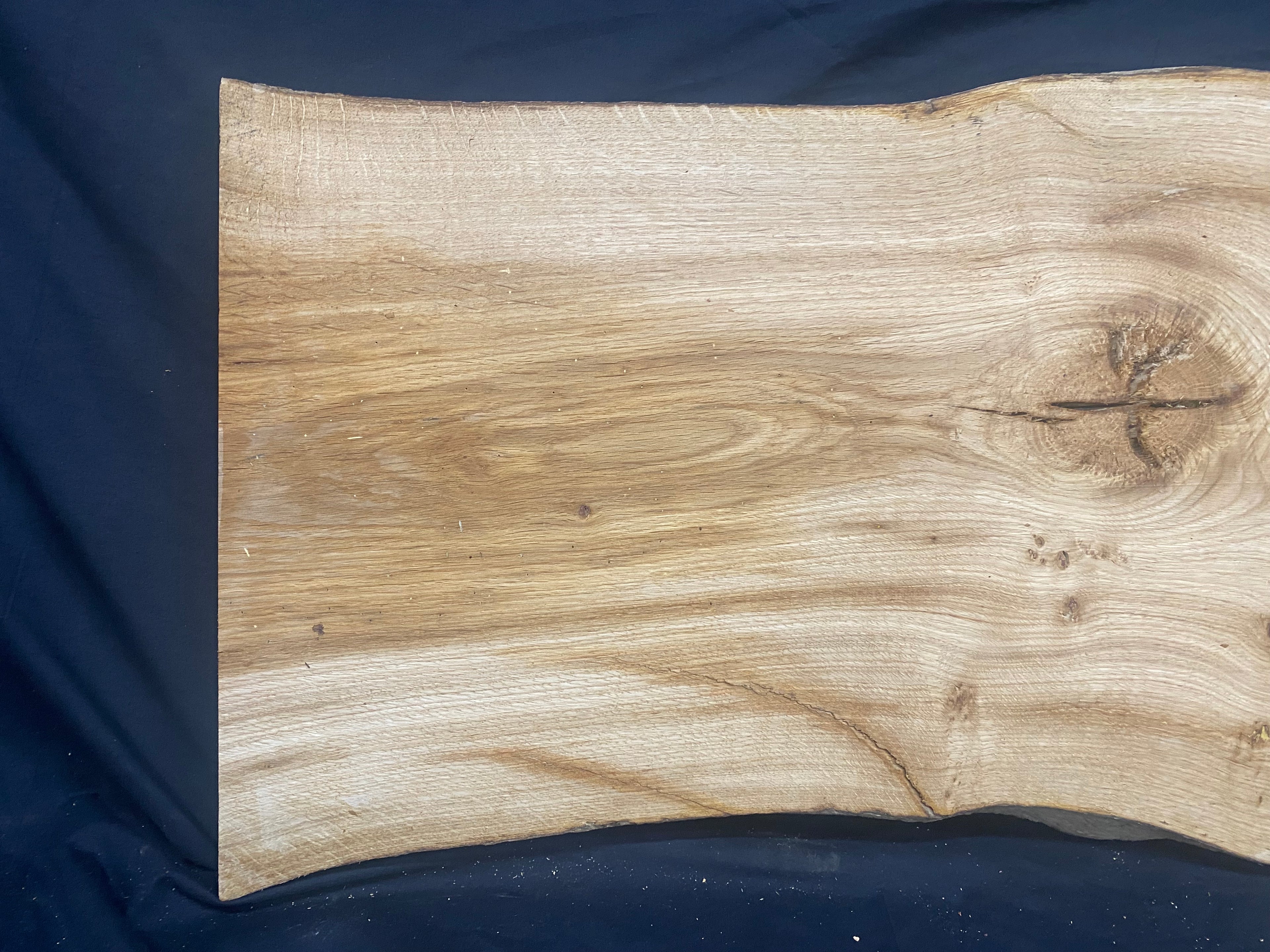 Solid oak plank, shelf, board 964 L x 435 W x 36 D mm      (mf374)