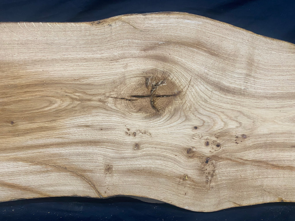 Solid oak plank, shelf, board 964 L x 435 W x 36 D mm      (mf374)