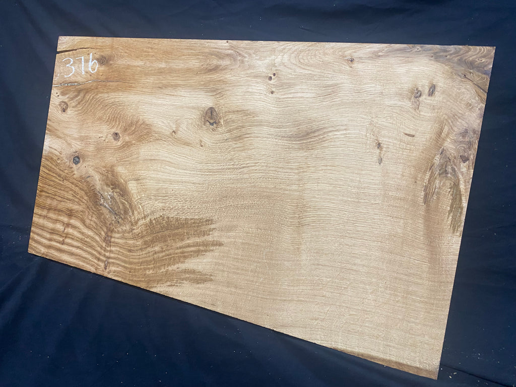 Solid oak plank, shelf, board 698 L x 400 W x 31 D mm      (mf376)