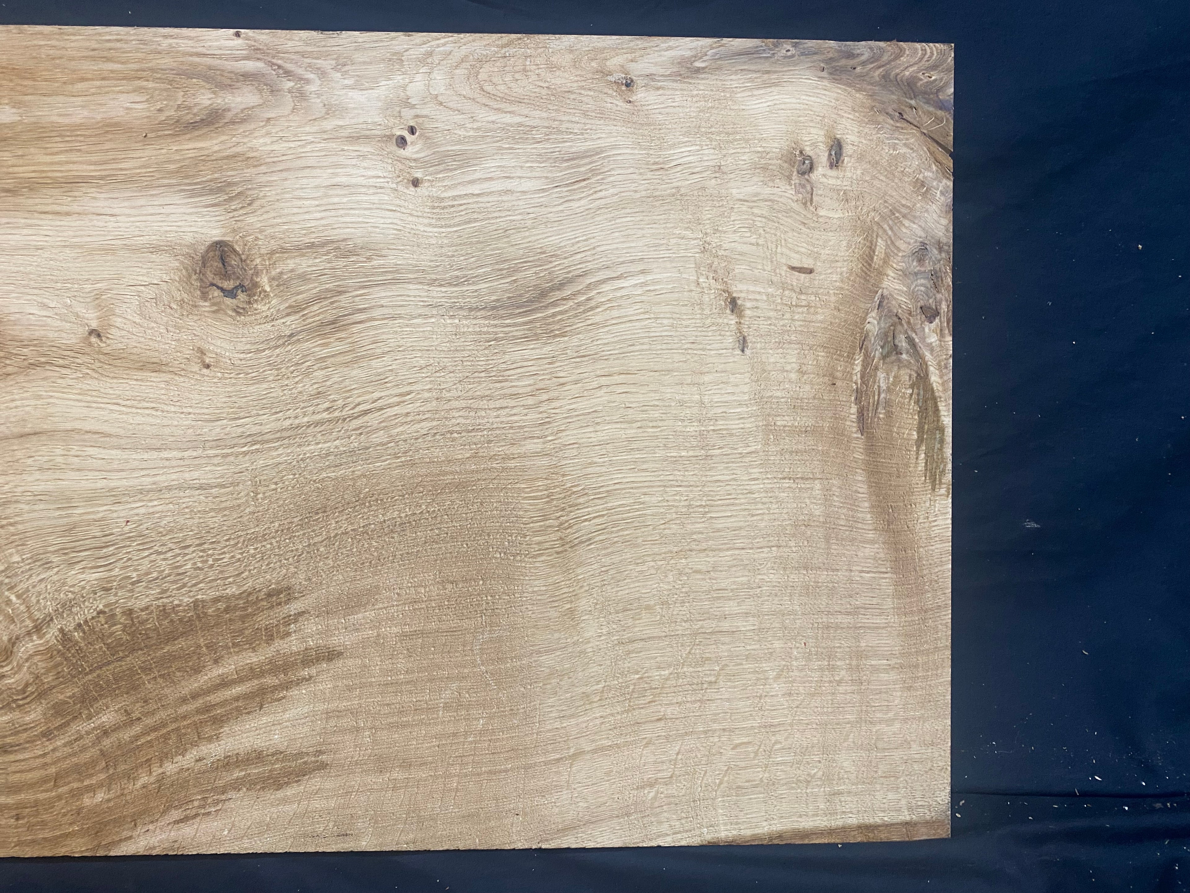 Solid oak plank, shelf, board 698 L x 400 W x 31 D mm      (mf376)