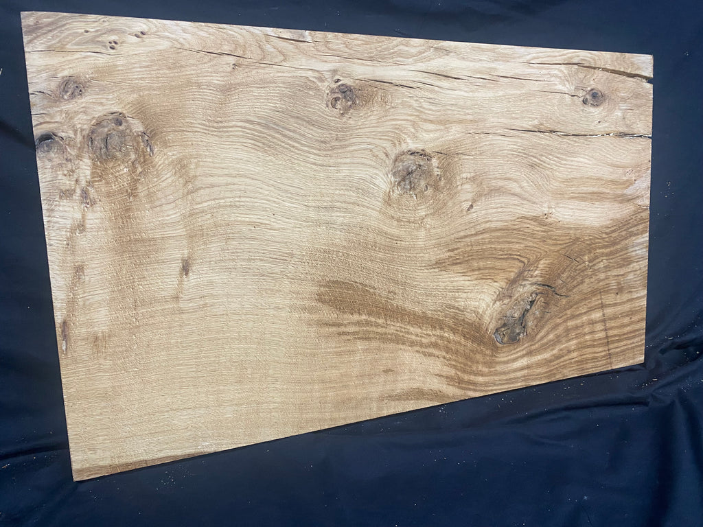 Solid oak plank, shelf, board 698 L x 400 W x 31 D mm      (mf376)