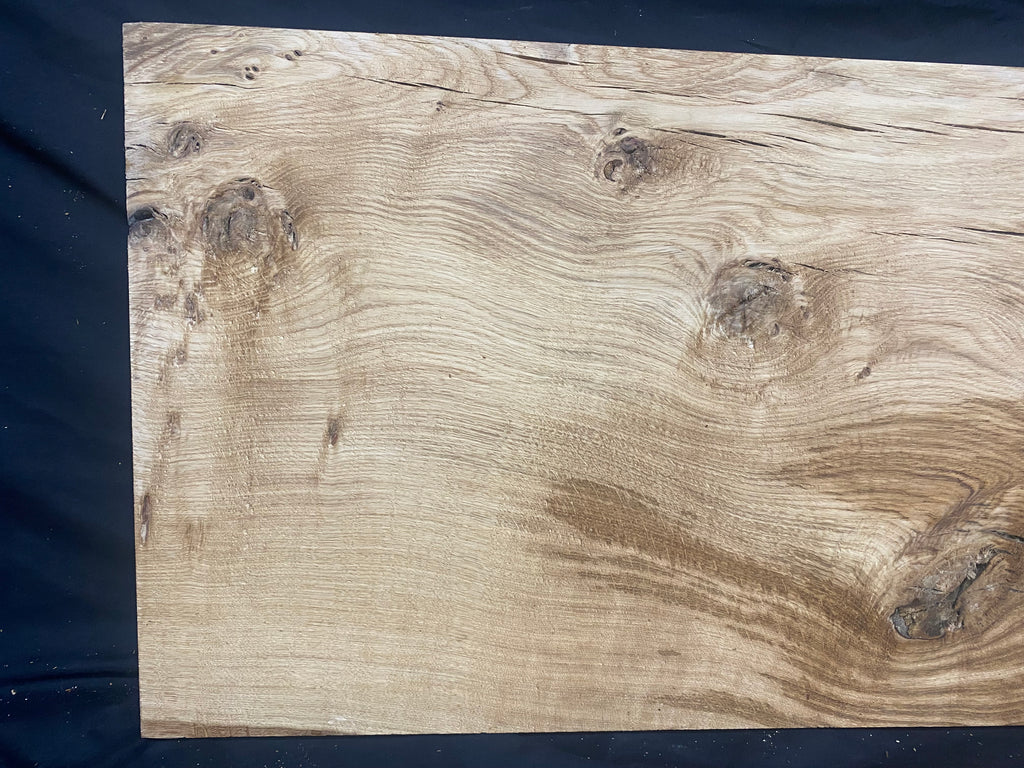 Solid oak plank, shelf, board 698 L x 400 W x 31 D mm      (mf376)