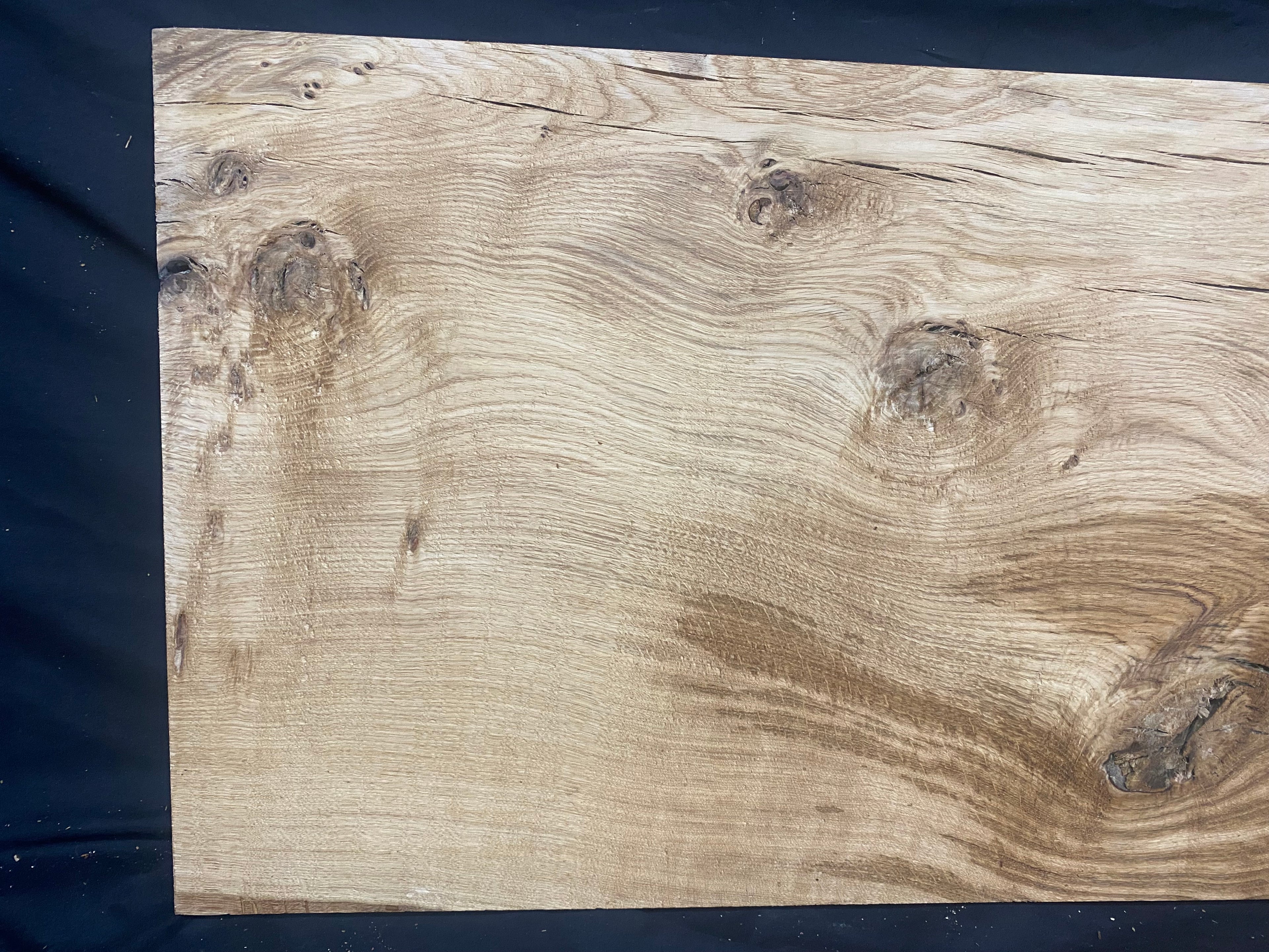 Solid oak plank, shelf, board 698 L x 400 W x 31 D mm      (mf376)