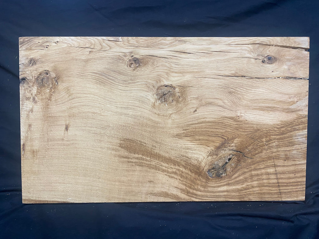 Solid oak plank, shelf, board 698 L x 400 W x 31 D mm      (mf376)