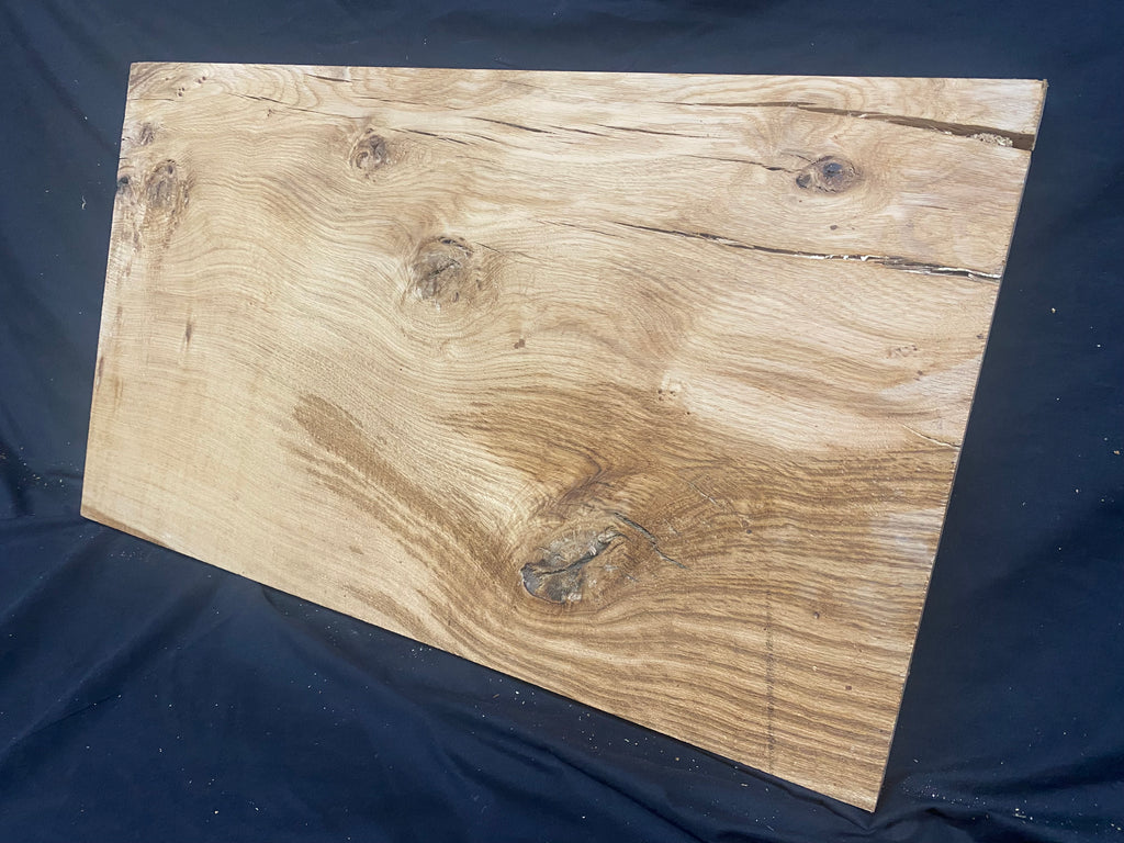 Solid oak plank, shelf, board 698 L x 400 W x 31 D mm      (mf376)
