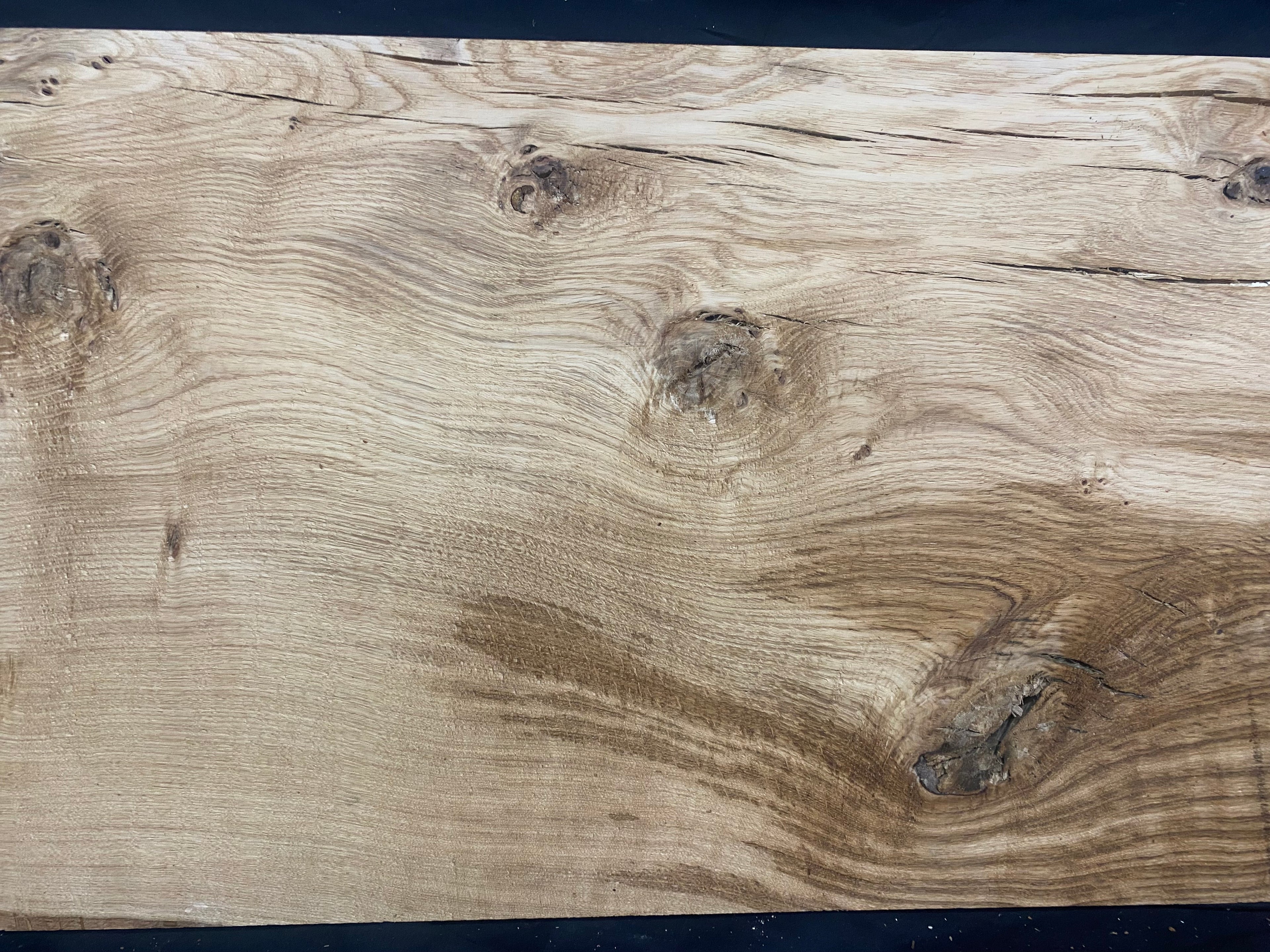 Solid oak plank, shelf, board 698 L x 400 W x 31 D mm      (mf376)