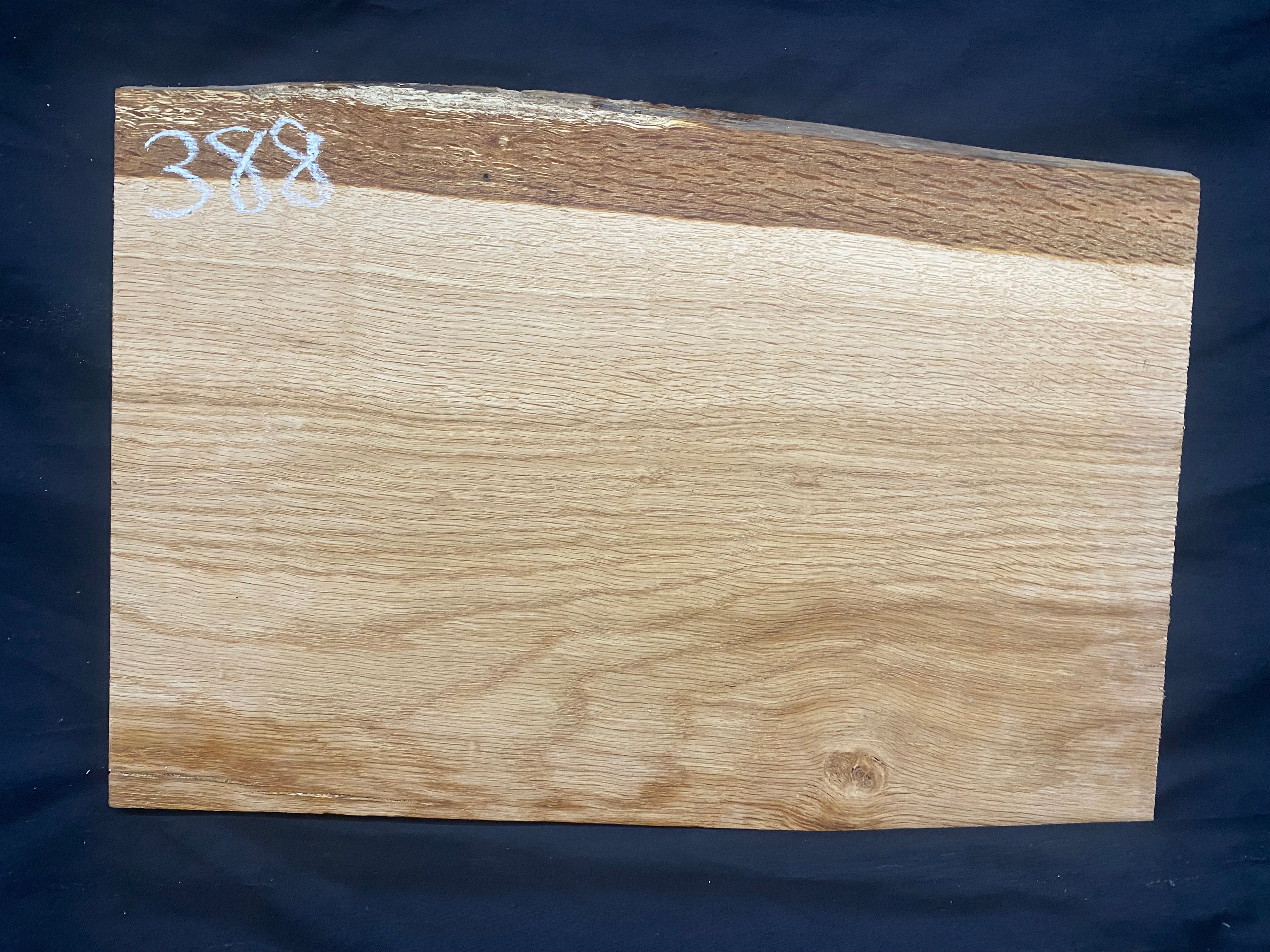 Solid oak plank, shelf, board 399 L x 280 W x 23 D mm      (mf388)