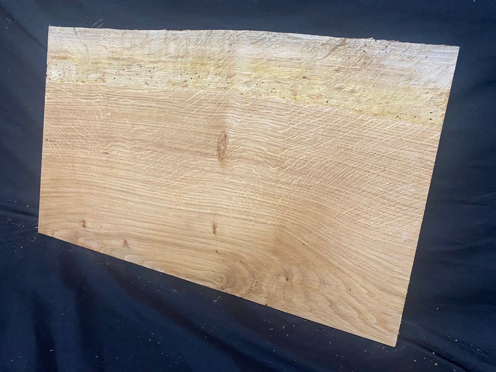 Solid oak plank, shelf, board 516 L x 304 W x 14 D mm      (mf377)