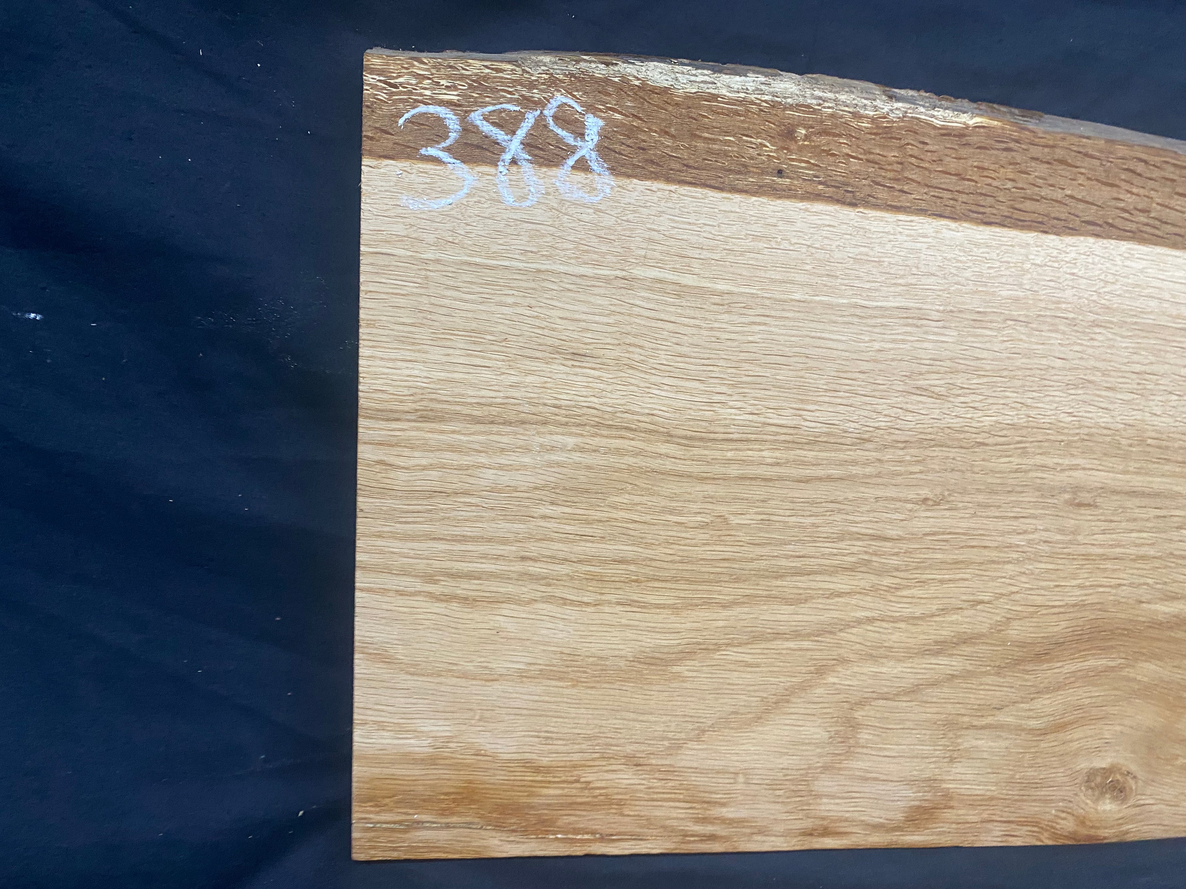 Solid oak plank, shelf, board 399 L x 280 W x 23 D mm      (mf388)