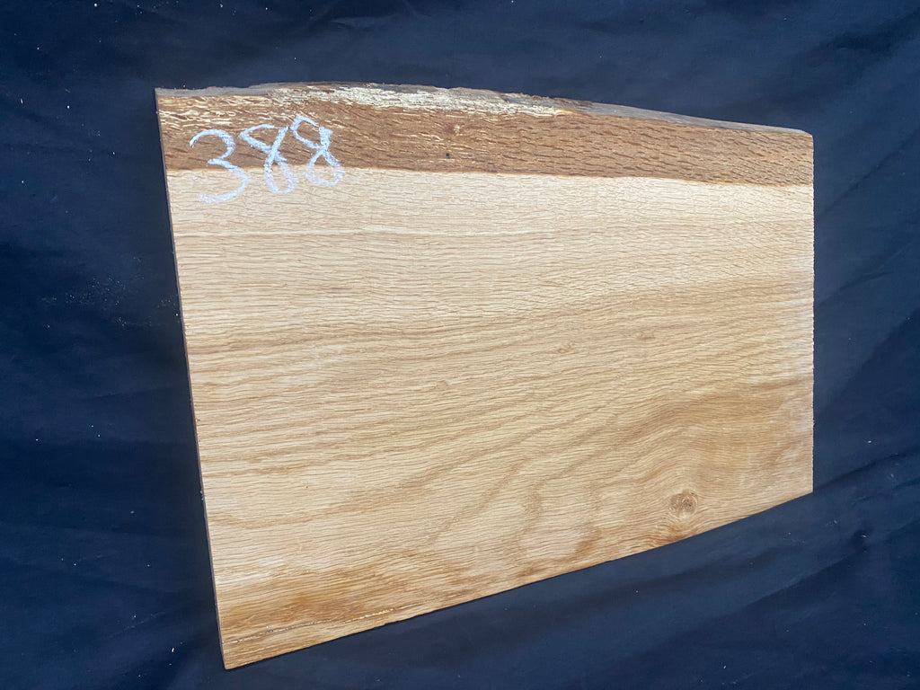 Solid oak plank, shelf, board 399 L x 280 W x 23 D mm      (mf388)