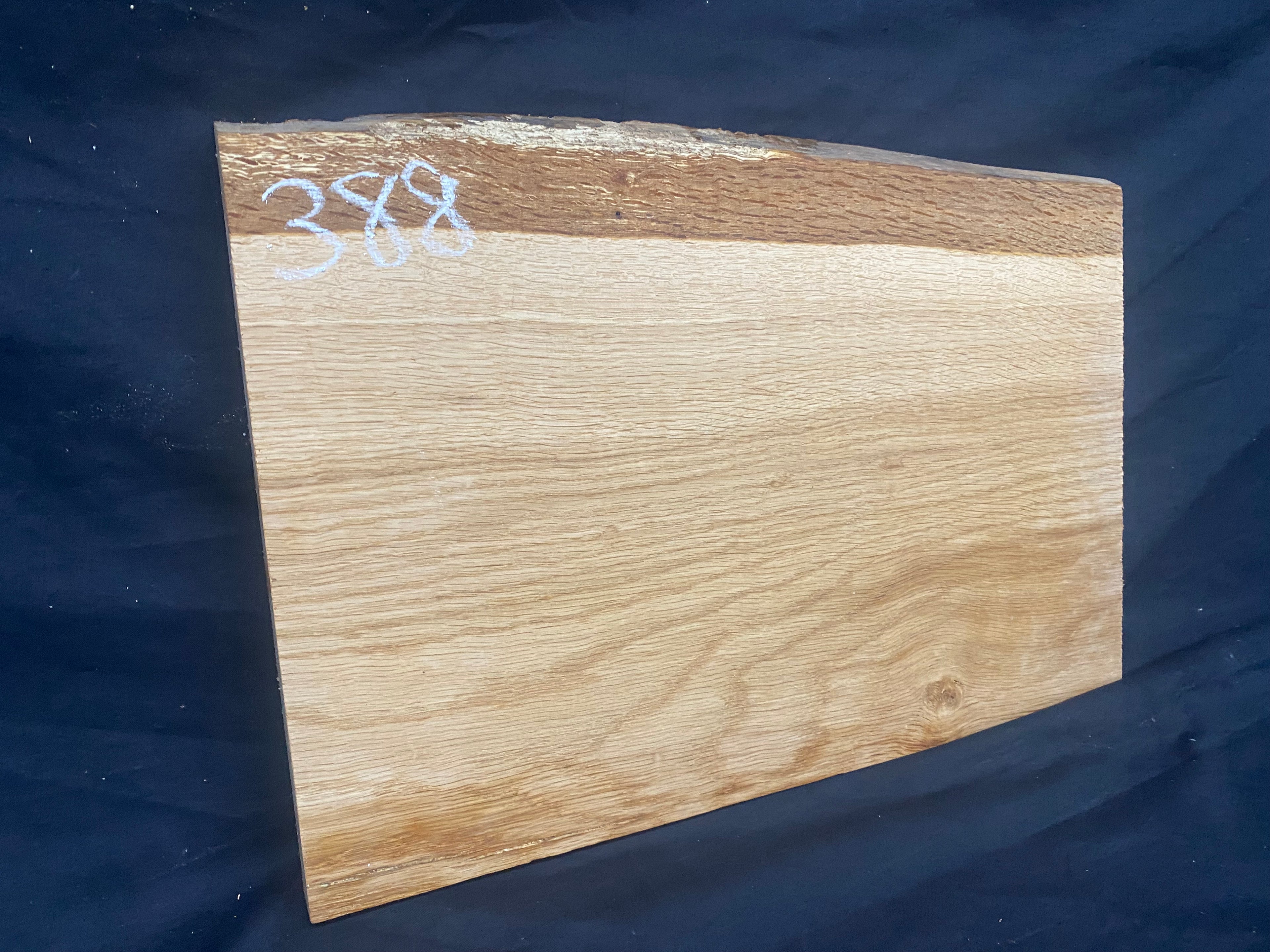 Solid oak plank, shelf, board 399 L x 280 W x 23 D mm      (mf388)