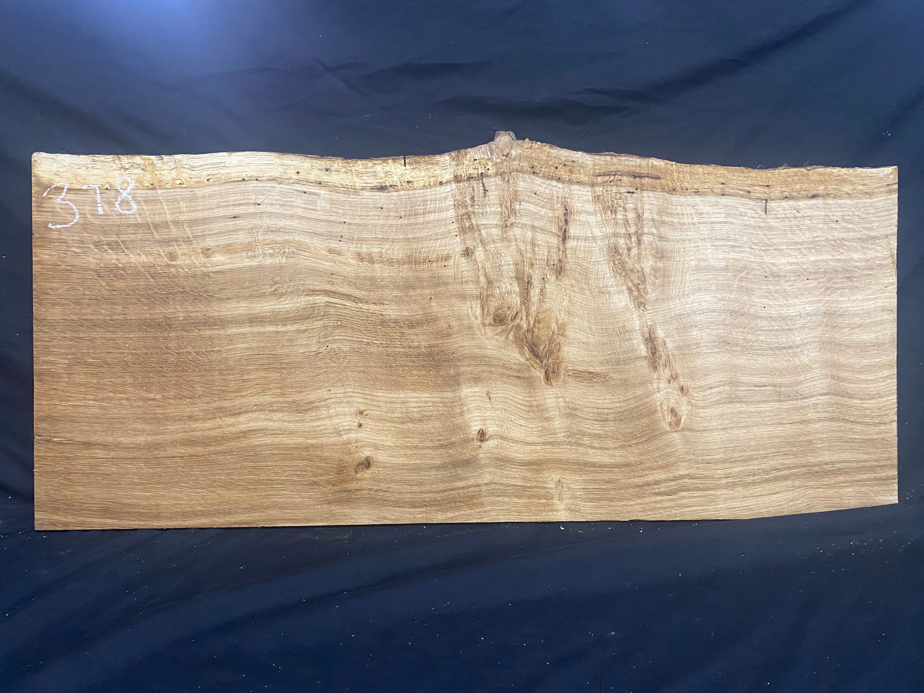 Solid oak plank, shelf, board 909 L x 416 W x 14 D mm      (mf378)