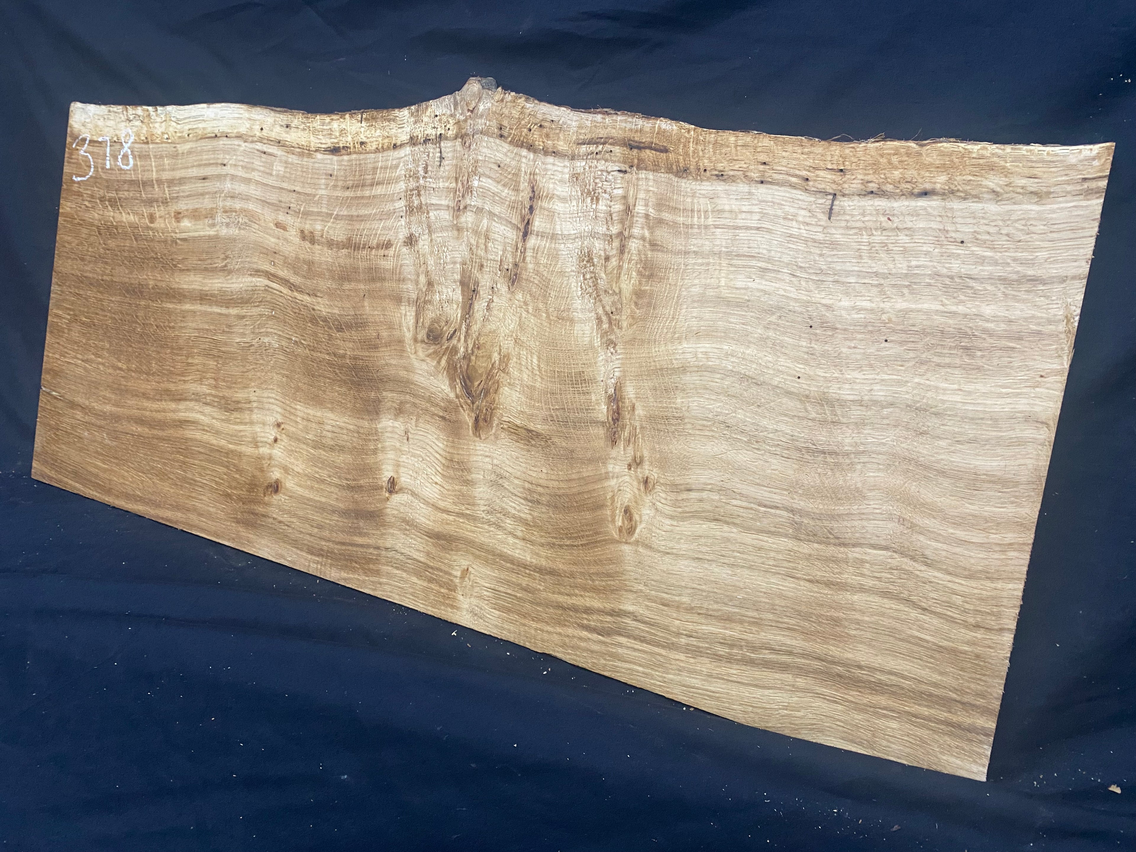 Solid oak plank, shelf, board 909 L x 416 W x 14 D mm      (mf378)