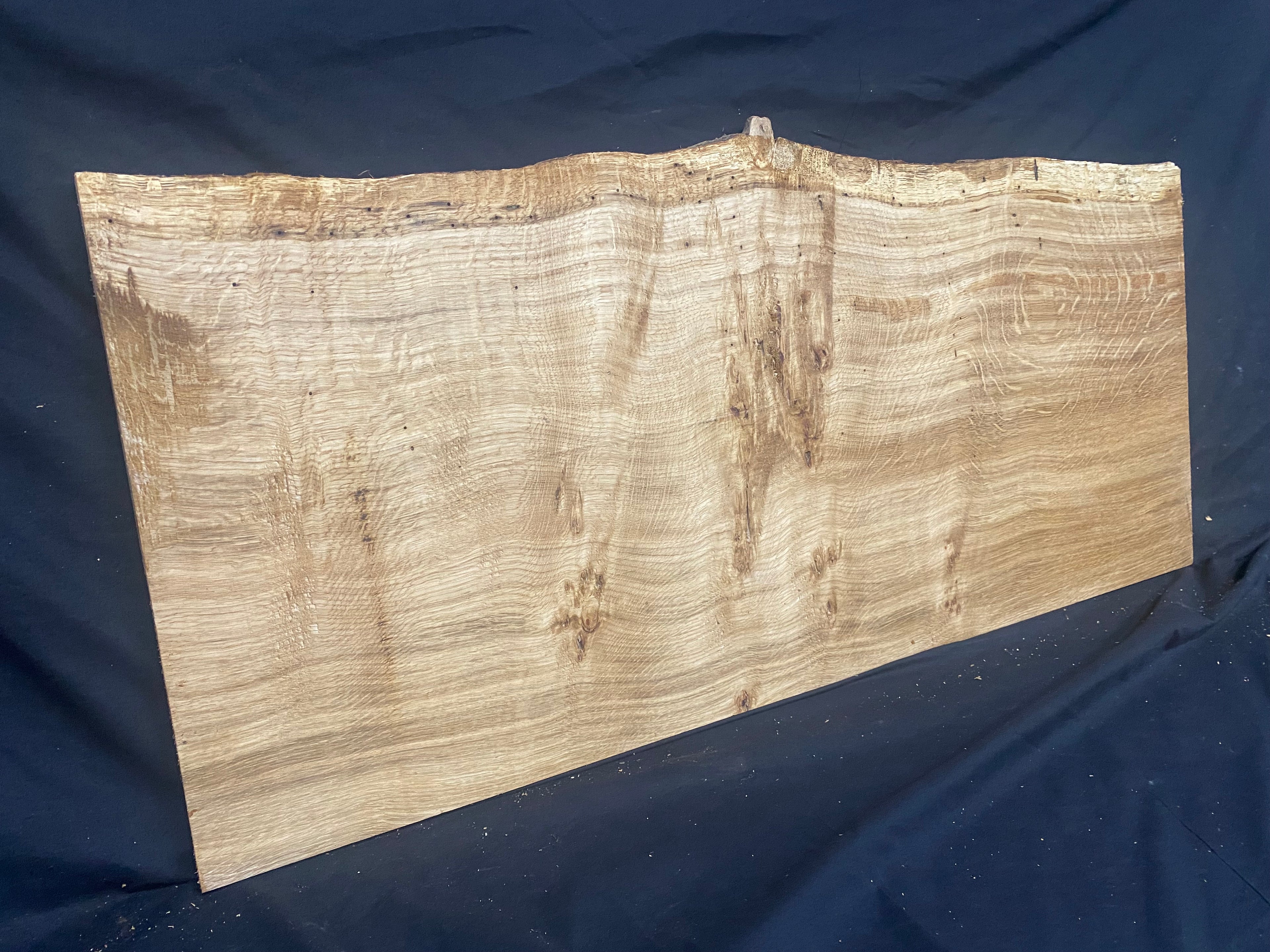 Solid oak plank, shelf, board 909 L x 416 W x 14 D mm      (mf378)