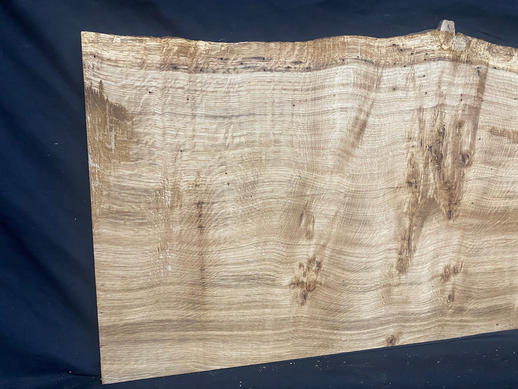 Solid oak plank, shelf, board 909 L x 416 W x 14 D mm      (mf378)