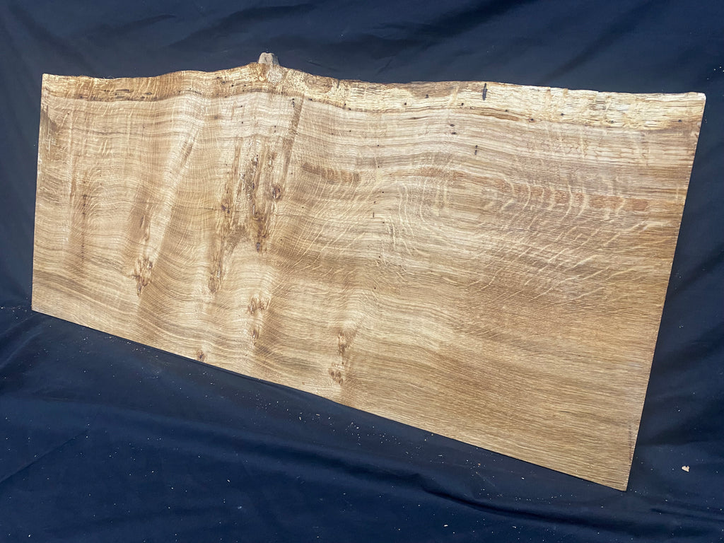 Solid oak plank, shelf, board 909 L x 416 W x 14 D mm      (mf378)