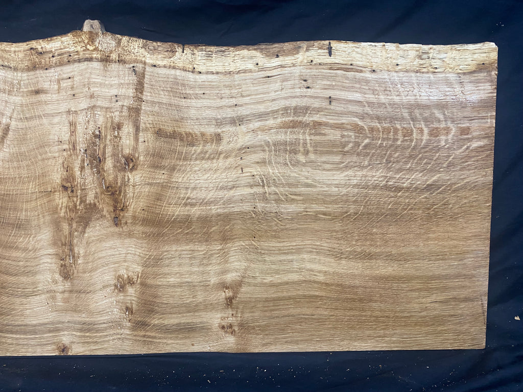 Solid oak plank, shelf, board 909 L x 416 W x 14 D mm      (mf378)