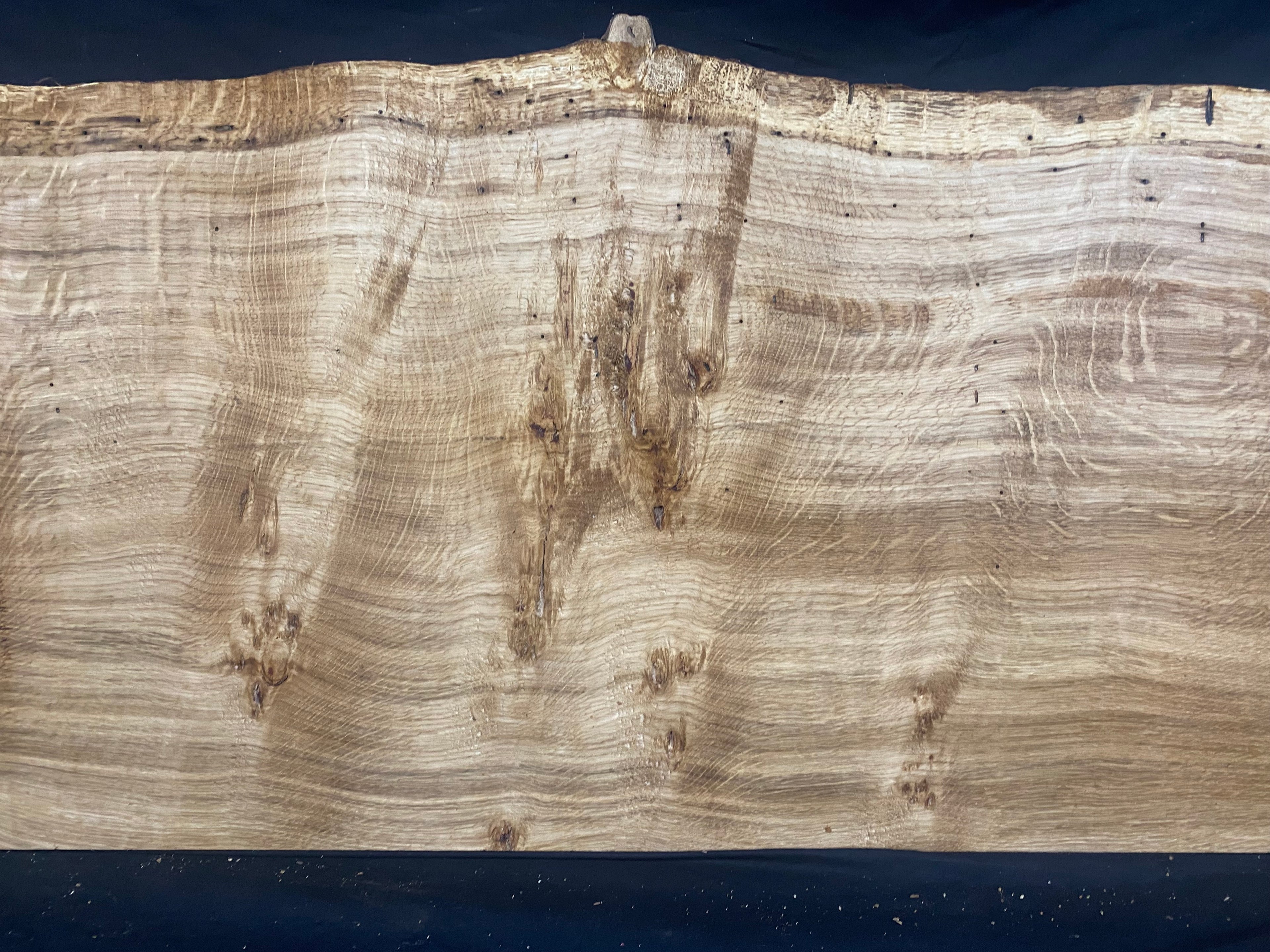 Solid oak plank, shelf, board 909 L x 416 W x 14 D mm      (mf378)