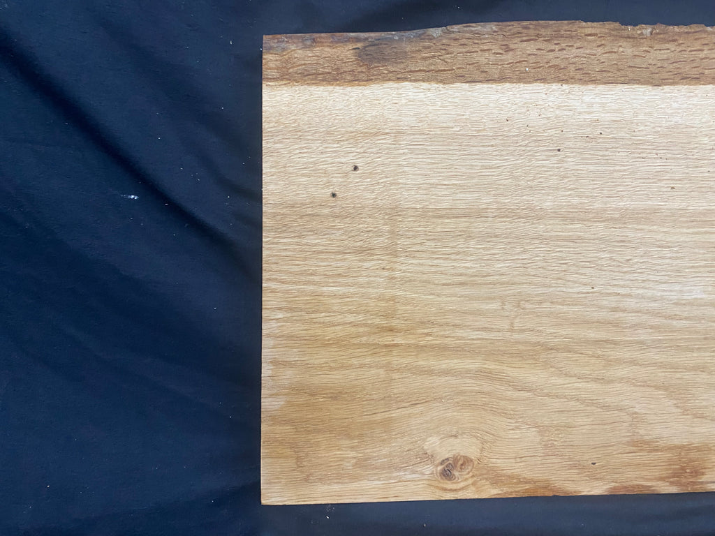 Solid oak plank, shelf, board 399 L x 280 W x 23 D mm      (mf388)