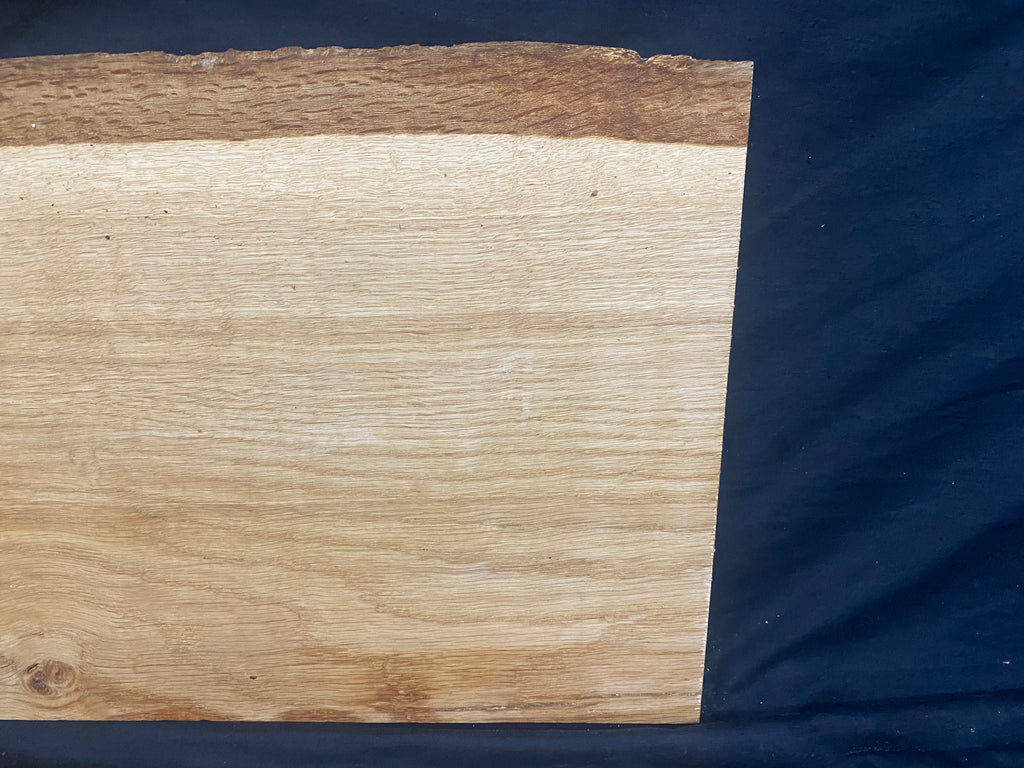 Solid oak plank, shelf, board 399 L x 280 W x 23 D mm      (mf388)