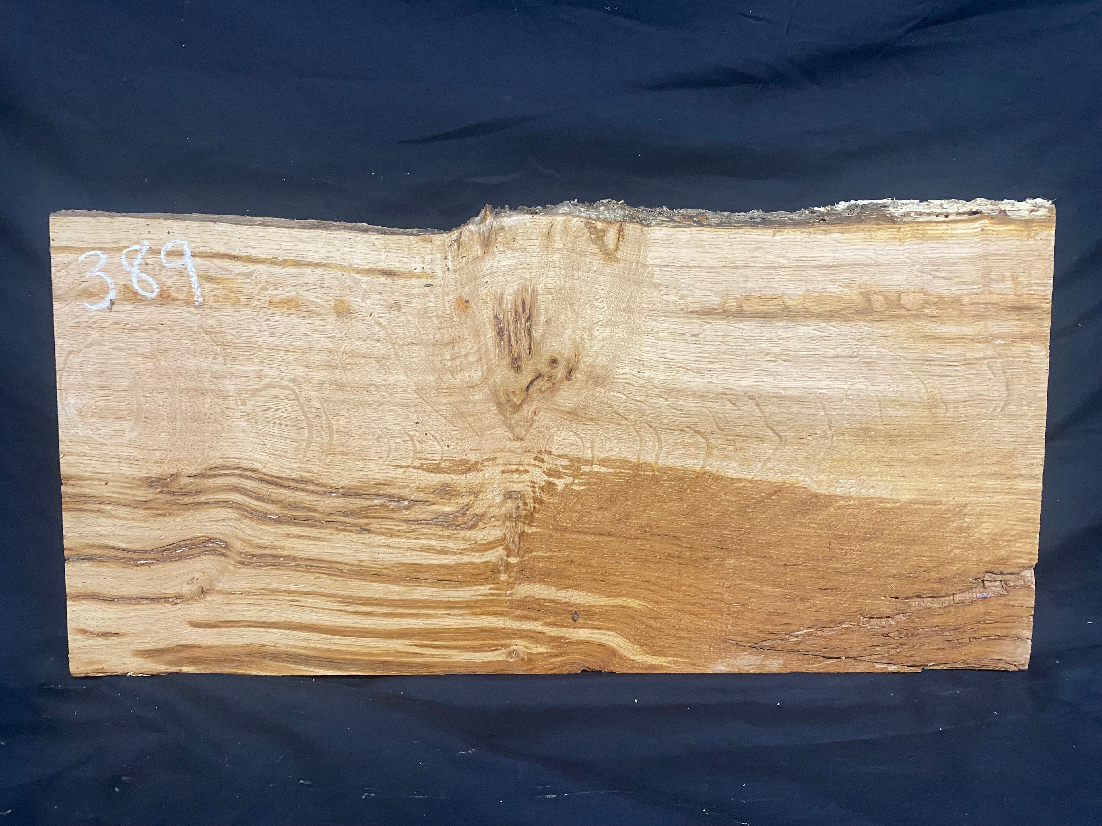 Solid oak plank, shelf, board 588 L x 287 W x 24 D mm      (mf389)