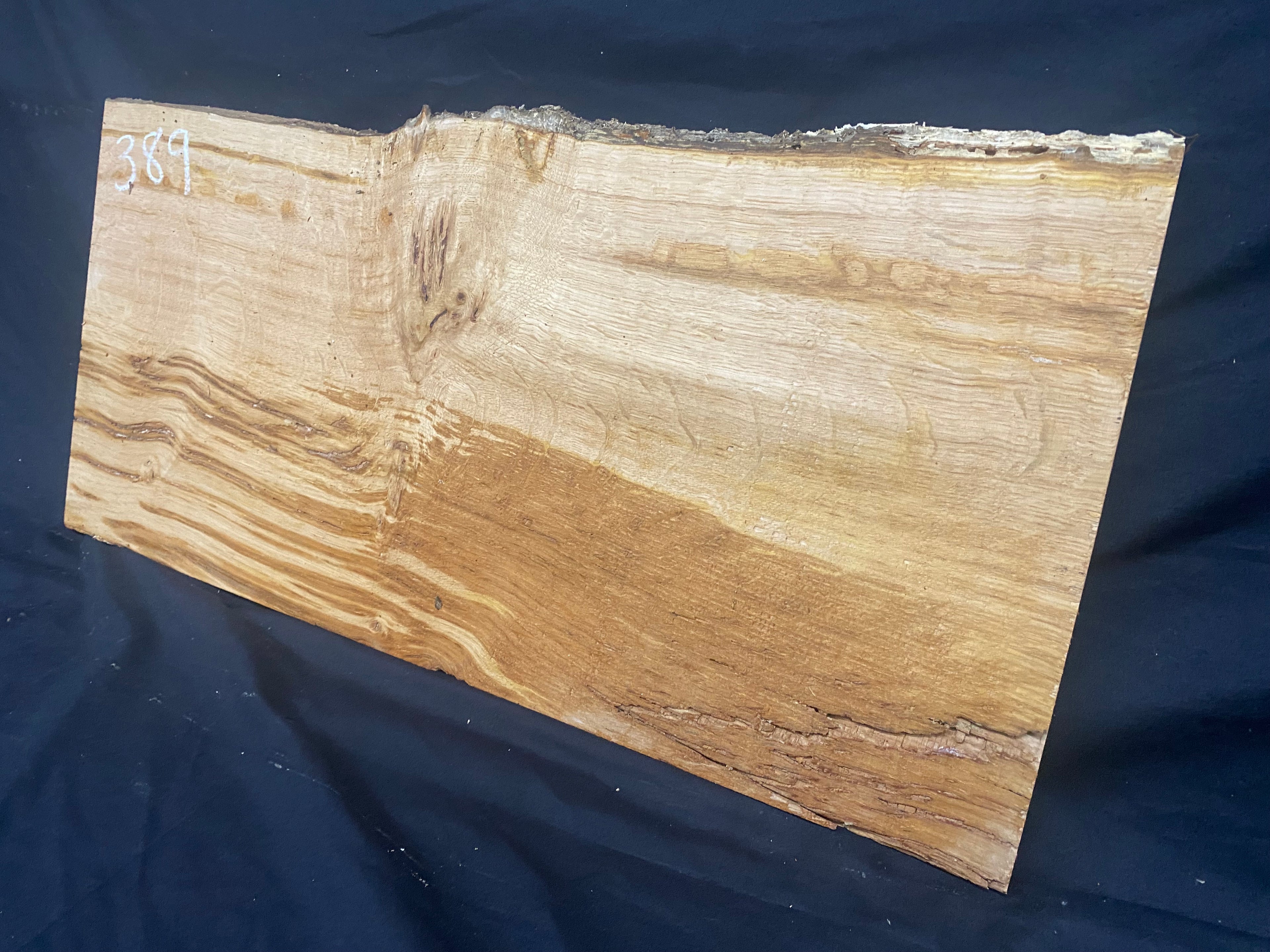 Solid oak plank, shelf, board 588 L x 287 W x 24 D mm      (mf389)