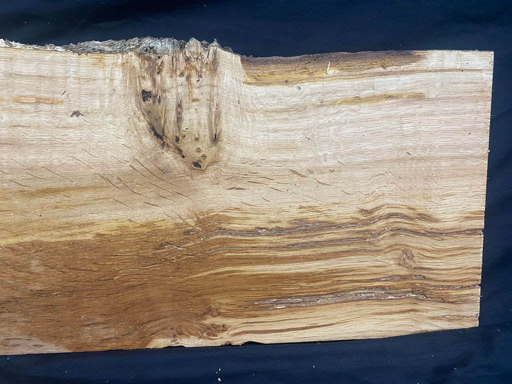 Solid oak plank, shelf, board 588 L x 287 W x 24 D mm      (mf389)