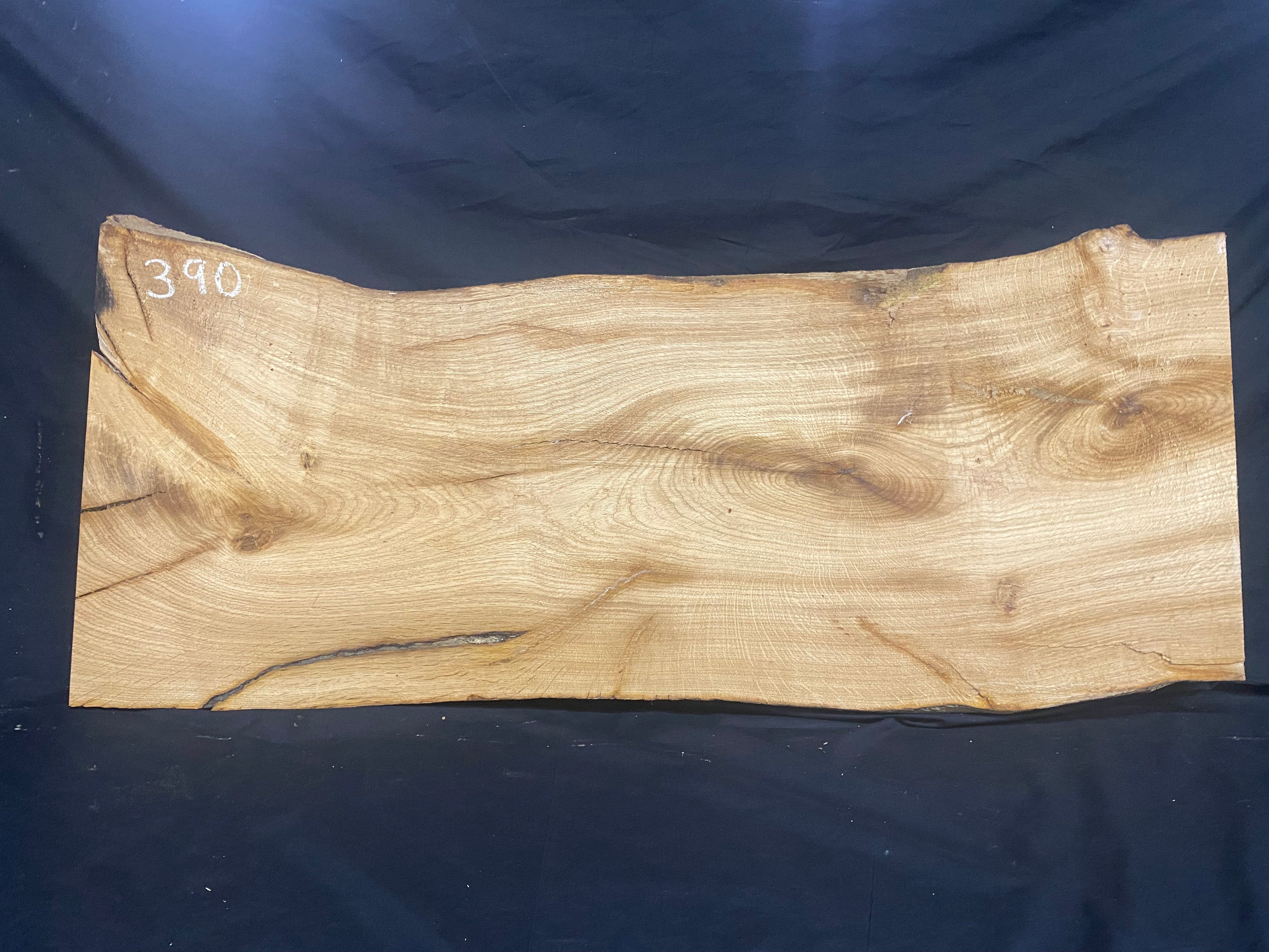 Solid oak plank, coffee table, shelf, board 973 L x 410 W x 35 D mm      (mf390)