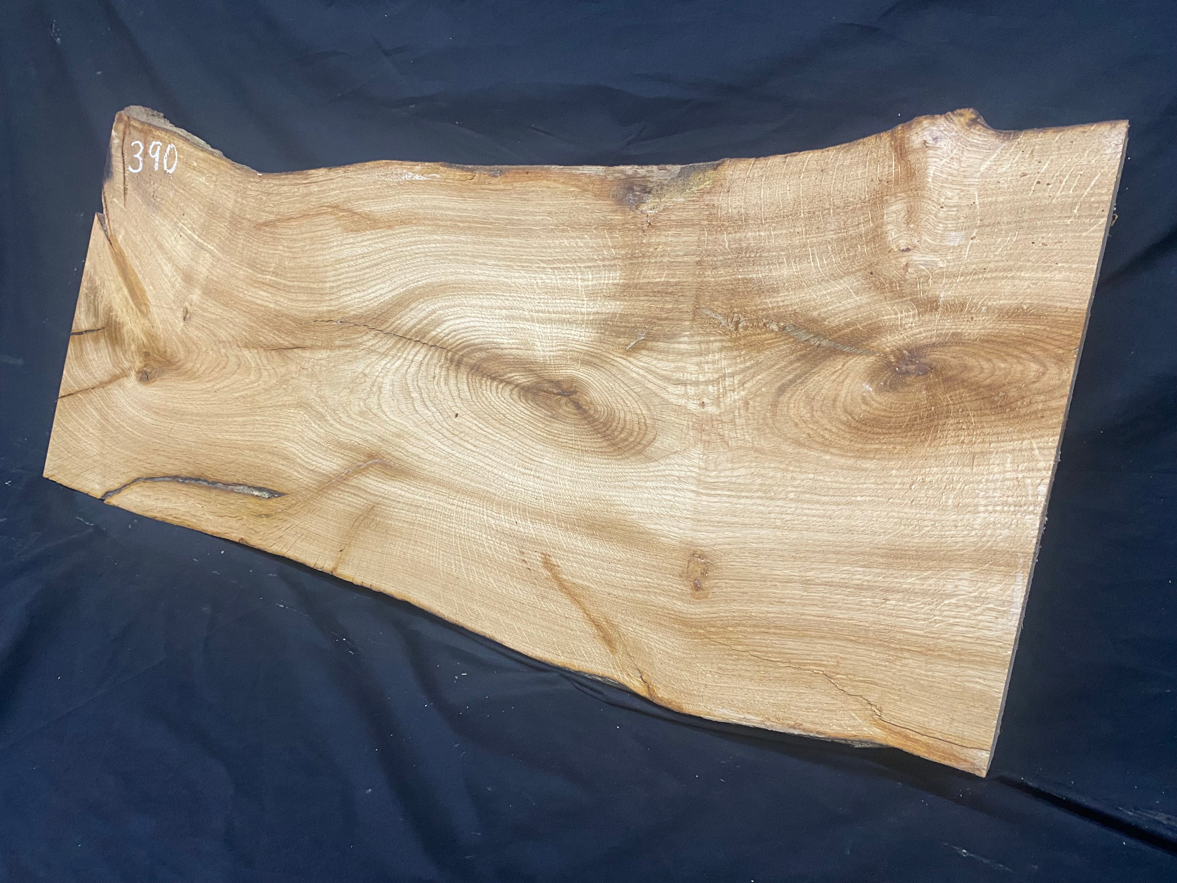 Solid oak plank, coffee table, shelf, board 973 L x 410 W x 35 D mm      (mf390)