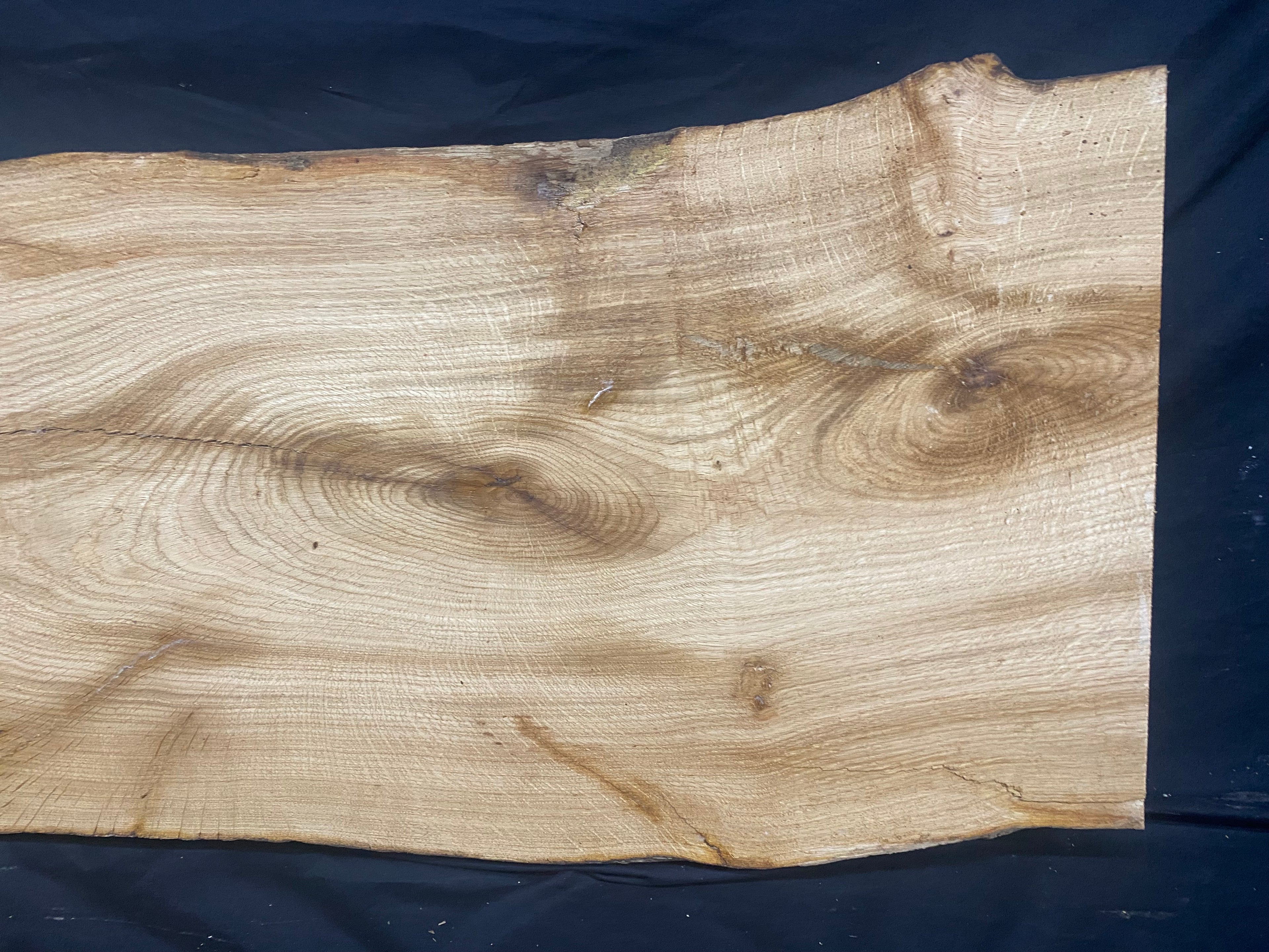 Solid oak plank, coffee table, shelf, board 973 L x 410 W x 35 D mm      (mf390)