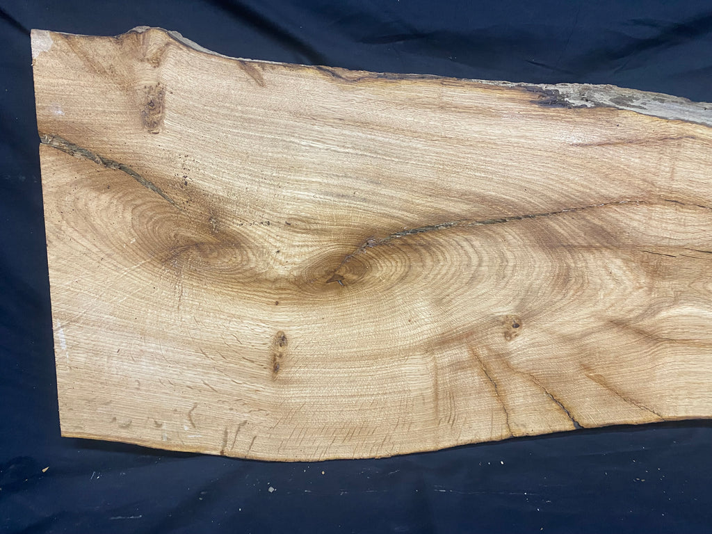 Solid oak plank, coffee table, shelf, board 973 L x 410 W x 35 D mm      (mf390)
