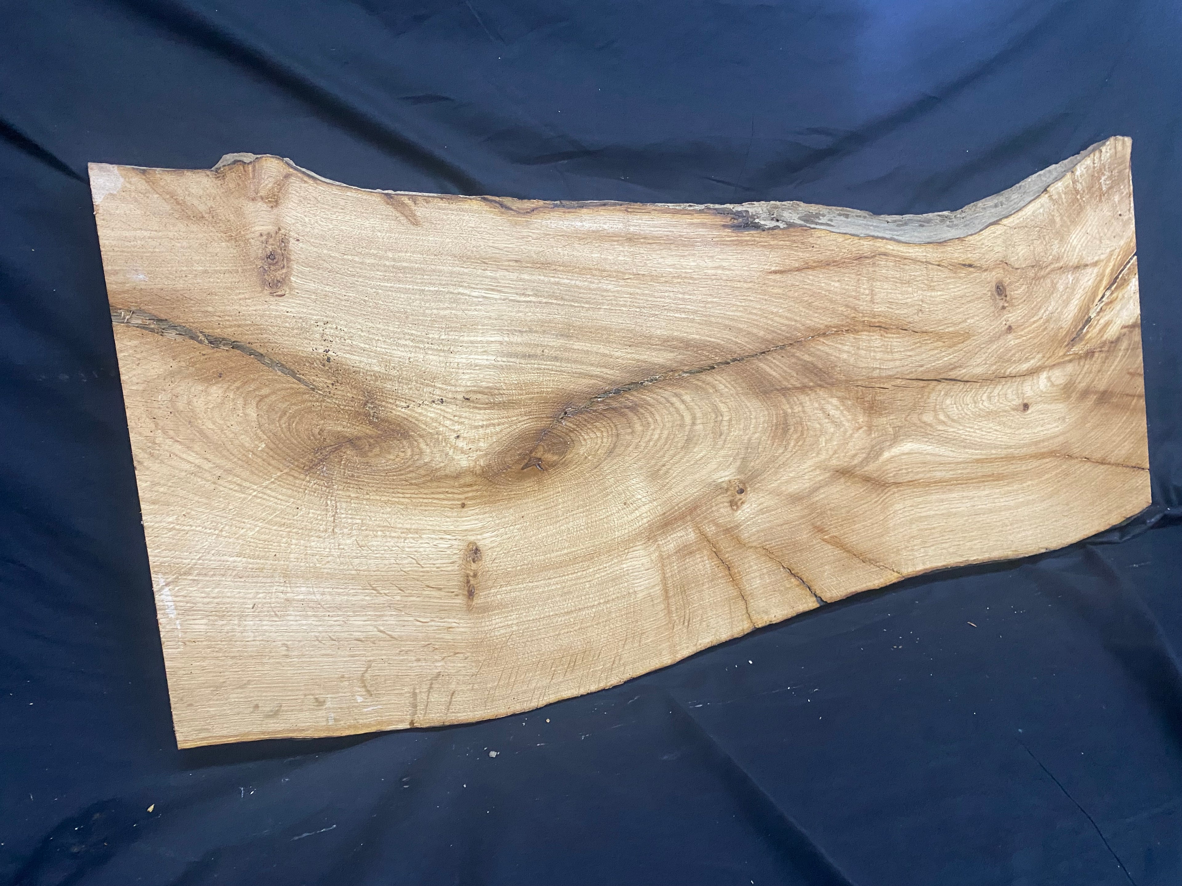 Solid oak plank, coffee table, shelf, board 973 L x 410 W x 35 D mm      (mf390)