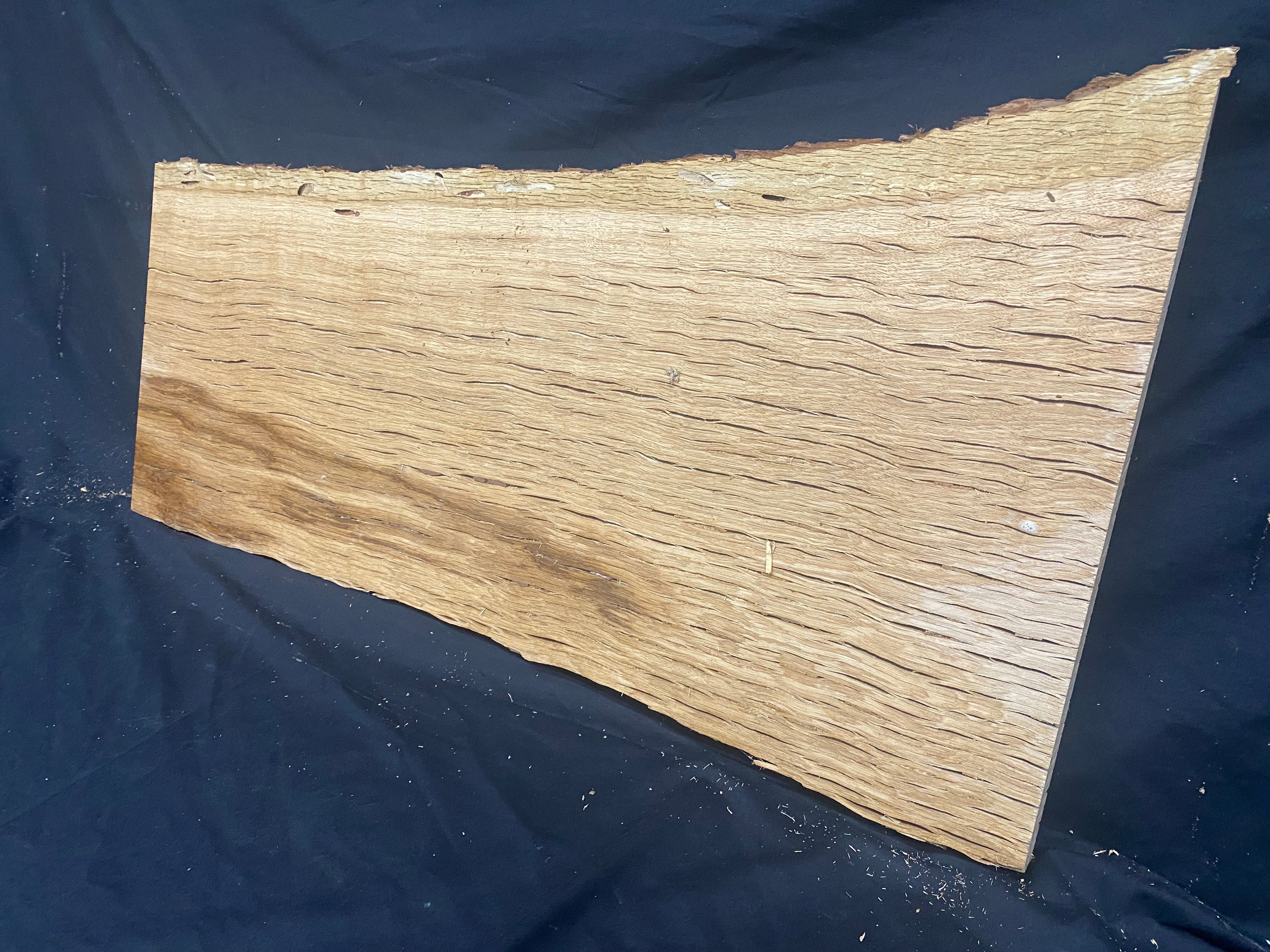 Solid oak plank, coffee table, shelf, board 780 L x 407 W x 33 D mm      (mf391)