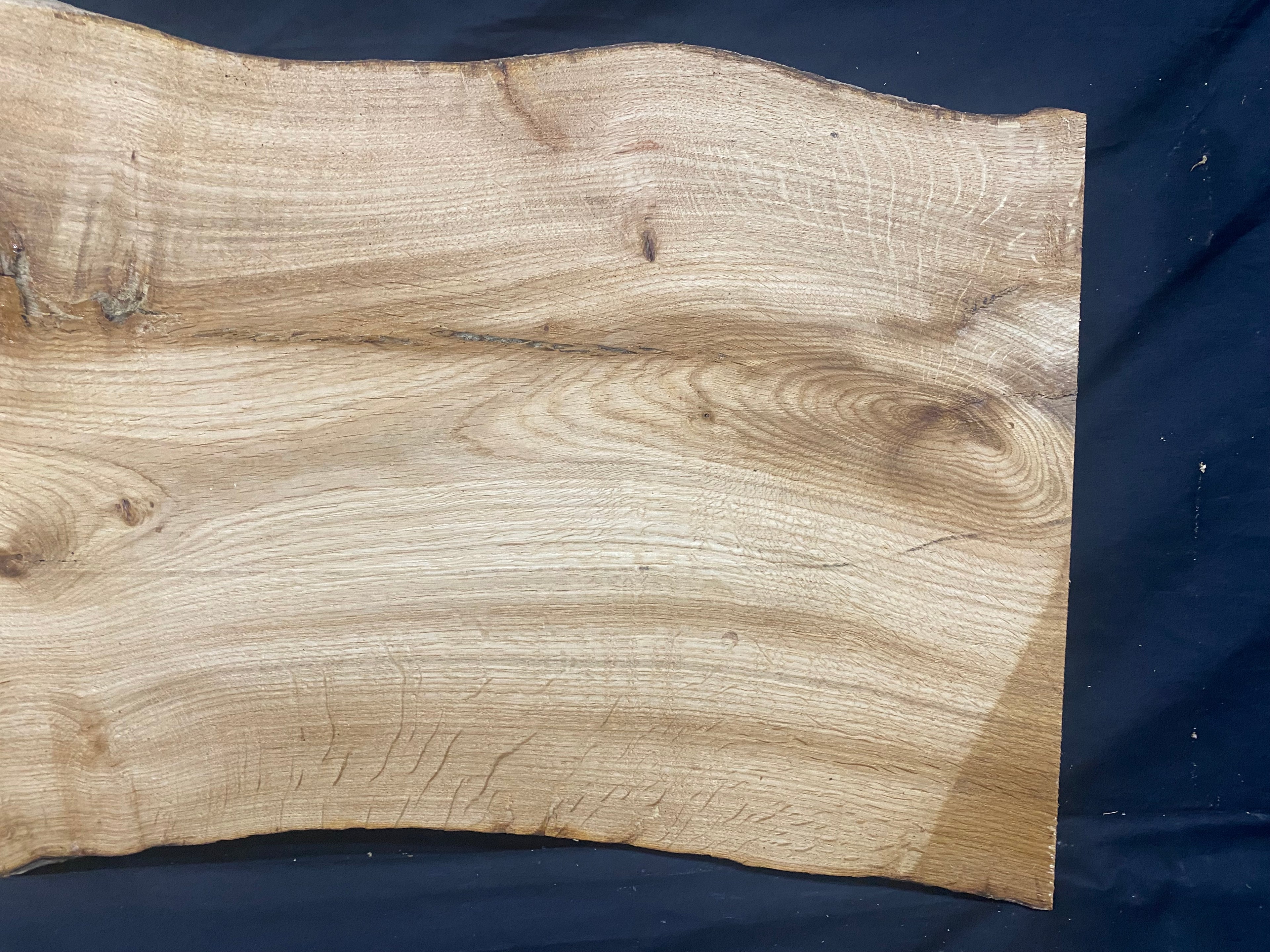 Solid oak plank, coffee table, shelf, board 814 L x 470 W x 28 D mm      (mf392)