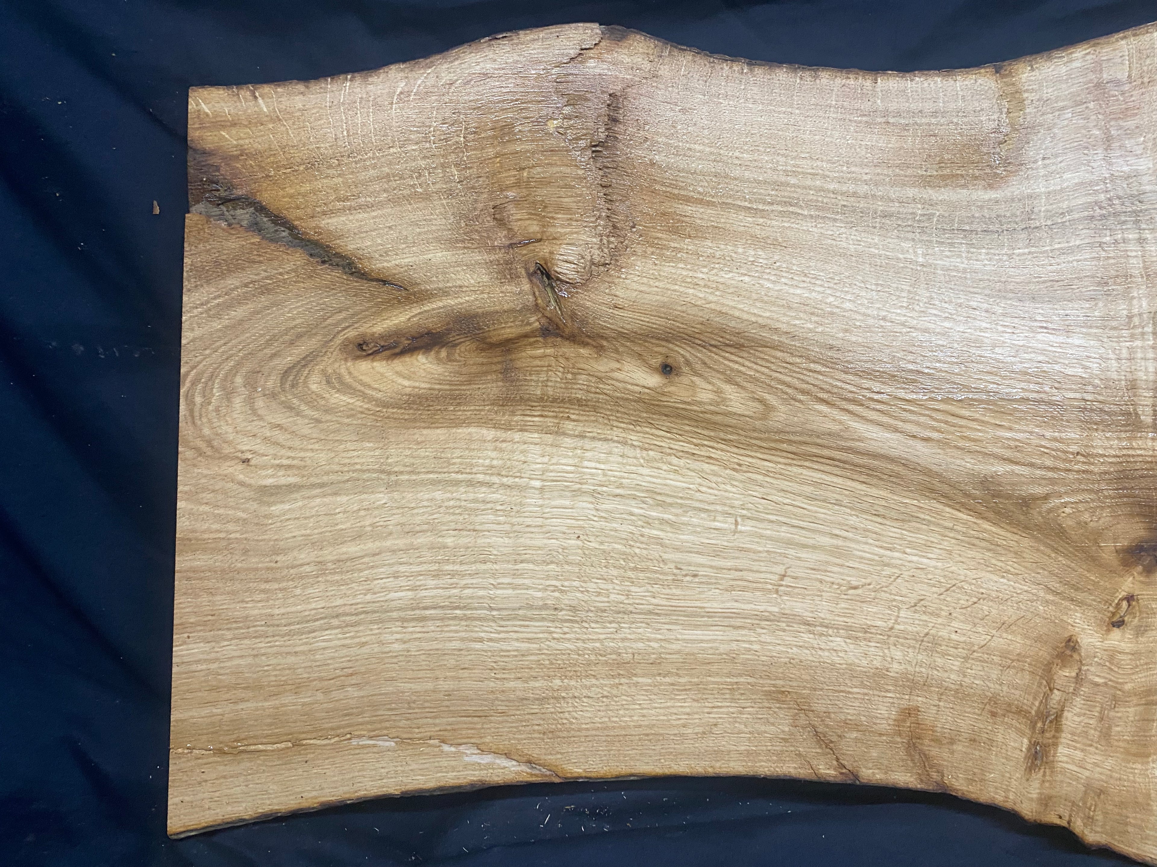 Solid oak plank, coffee table, shelf, board 814 L x 470 W x 28 D mm      (mf392)