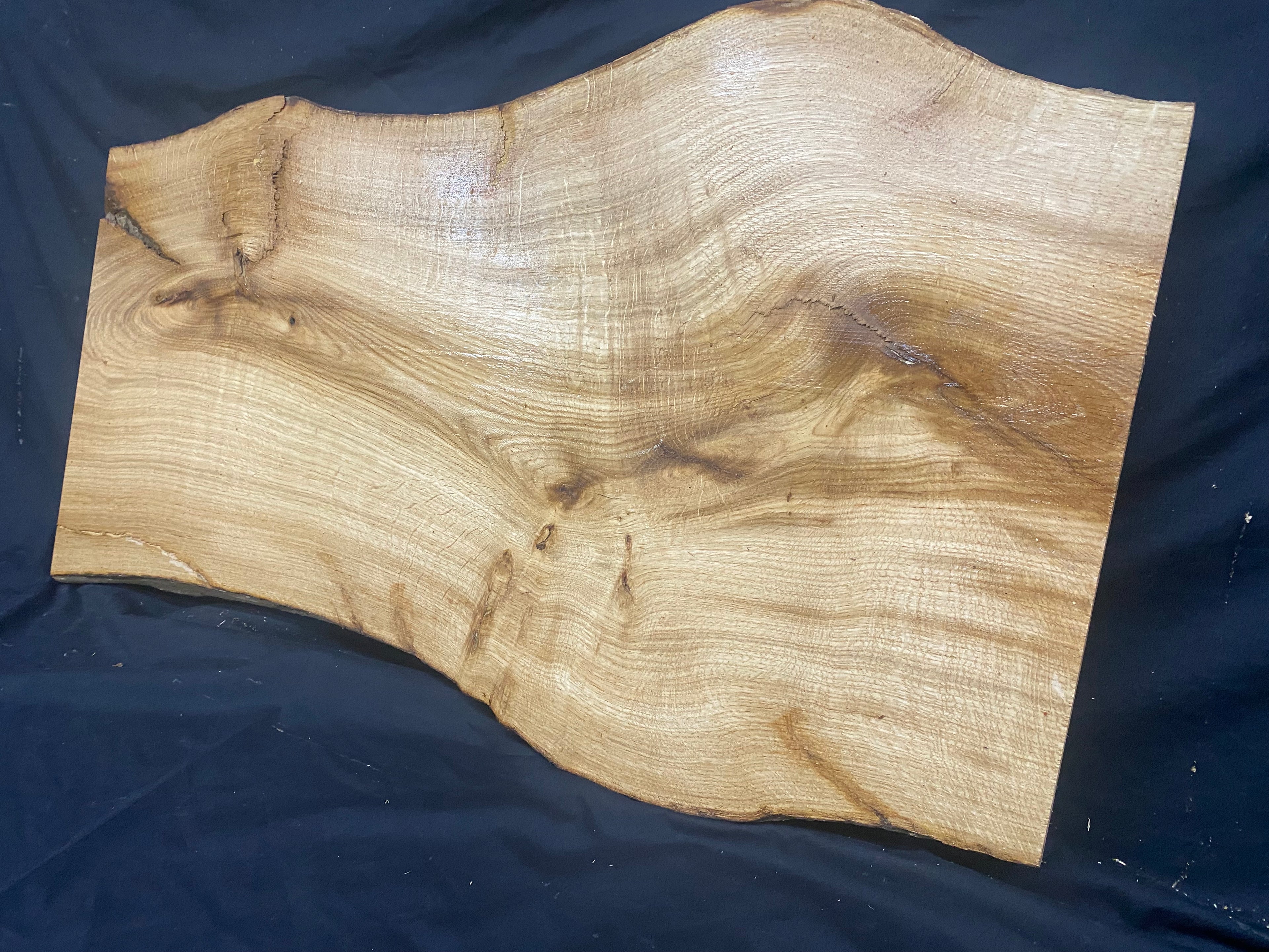 Solid oak plank, coffee table, shelf, board 814 L x 470 W x 28 D mm      (mf392)