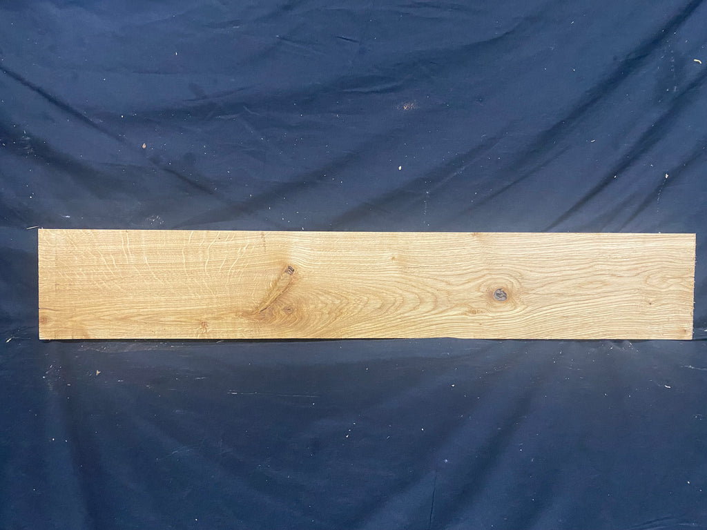 Solid oak plank, coffee table, shelf, board 841  L x 139 W x 26 D mm      (mf393)