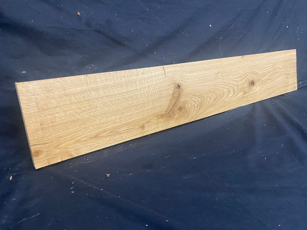 Solid oak plank, coffee table, shelf, board 841  L x 139 W x 26 D mm      (mf393)