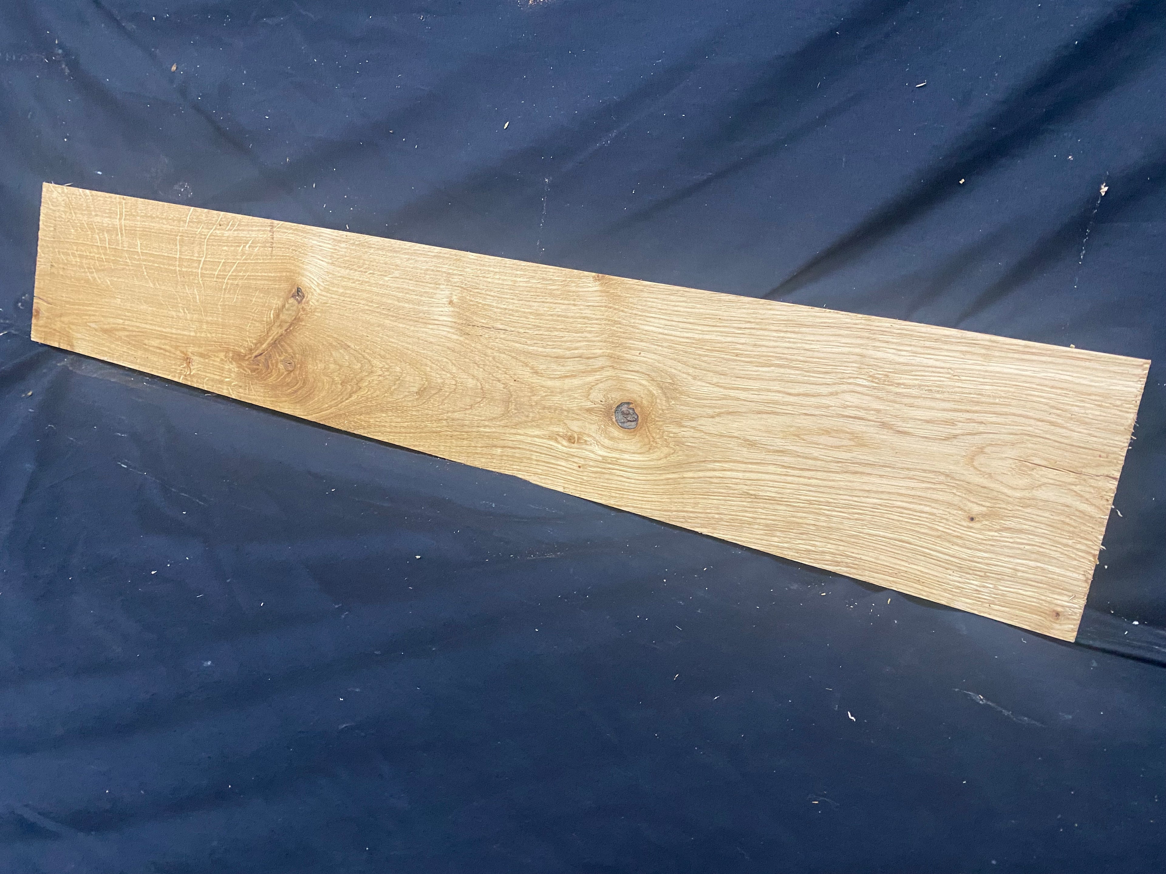 Solid oak plank, coffee table, shelf, board 841  L x 139 W x 26 D mm      (mf393)