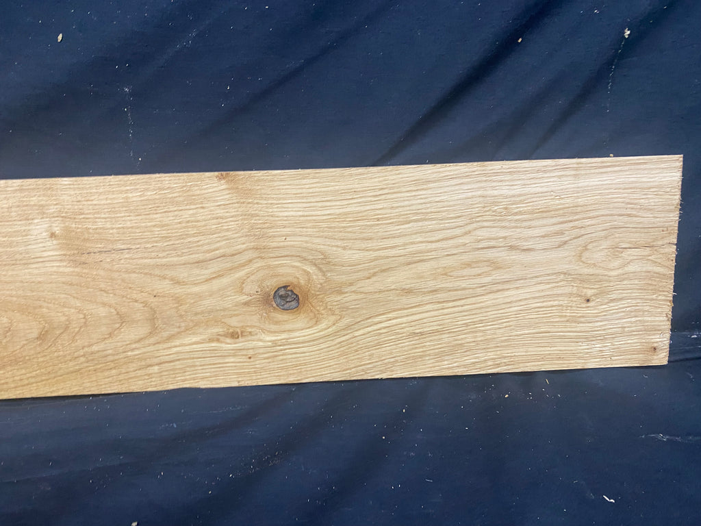 Solid oak plank, coffee table, shelf, board 841  L x 139 W x 26 D mm      (mf393)