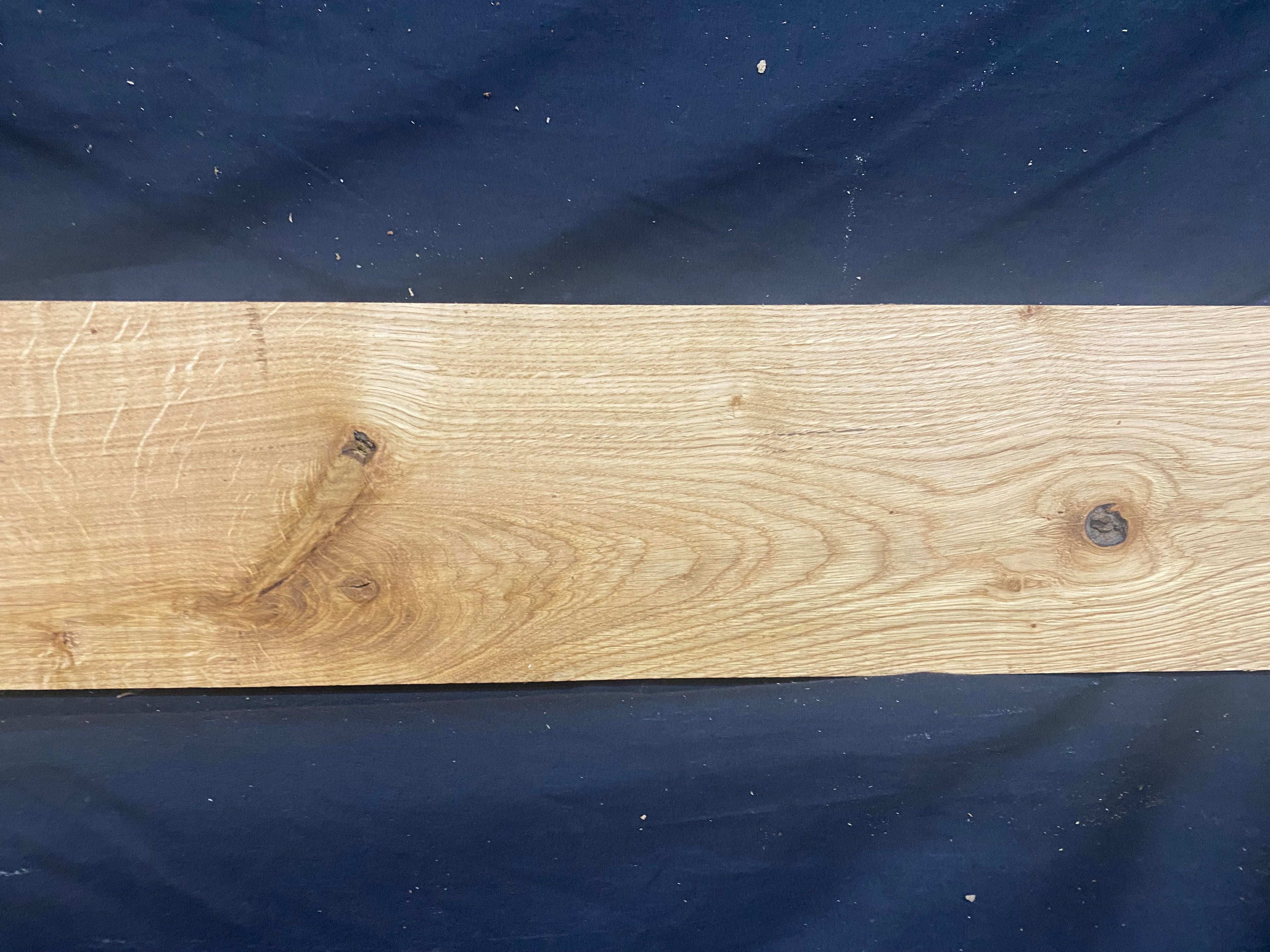 Solid oak plank, coffee table, shelf, board 841  L x 139 W x 26 D mm      (mf393)