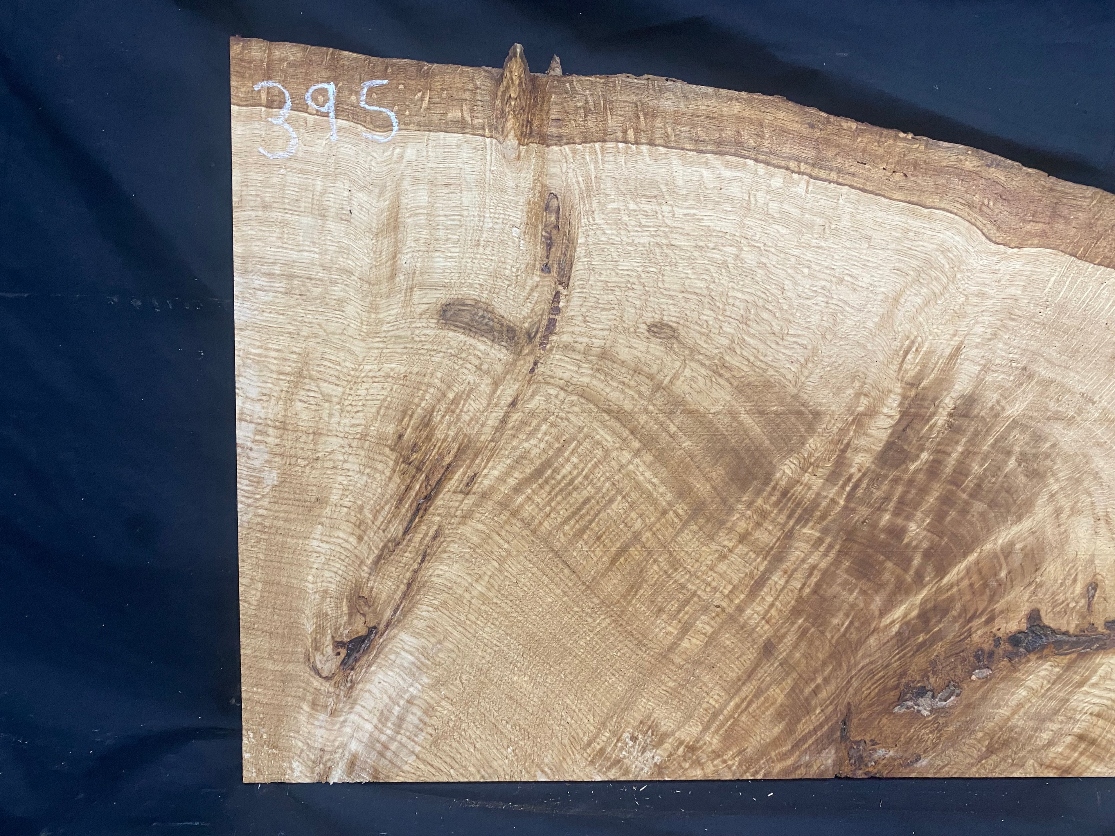 Solid oak plank,floating shelf, board 741 L x 394 W x 19 D mm      (mf395)