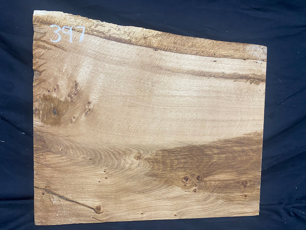 Solid oak plank, shelf, board 451 L x 397 W x 17 D mm      (mf397)