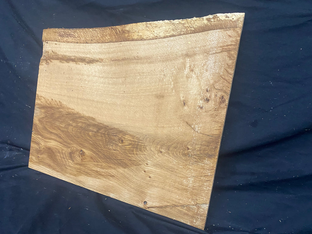 Solid oak plank, shelf, board 451 L x 397 W x 17 D mm      (mf397)