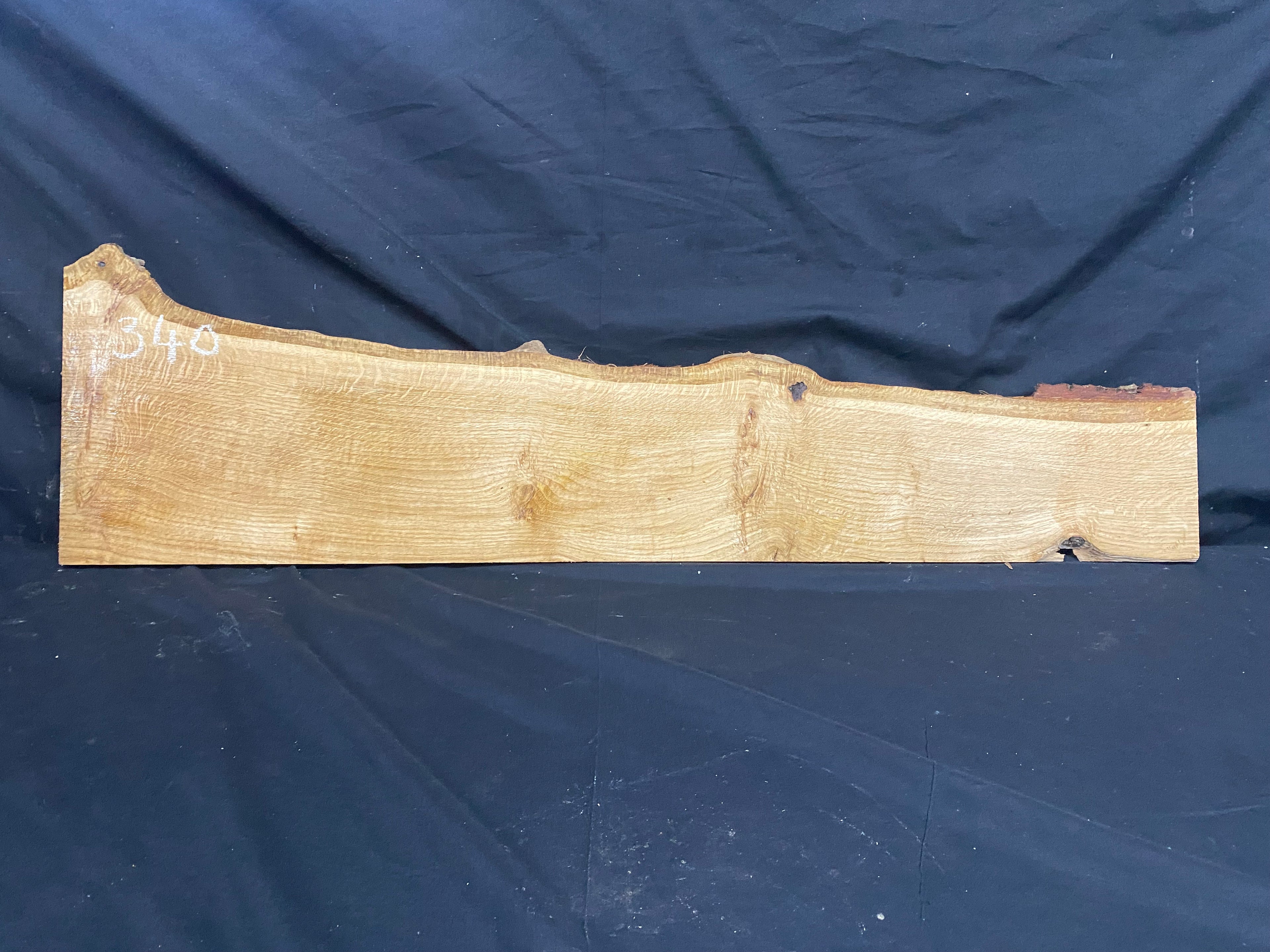 Solid oak plank, shelf, board 974 L x 270 W x 18 D mm      (mf340)