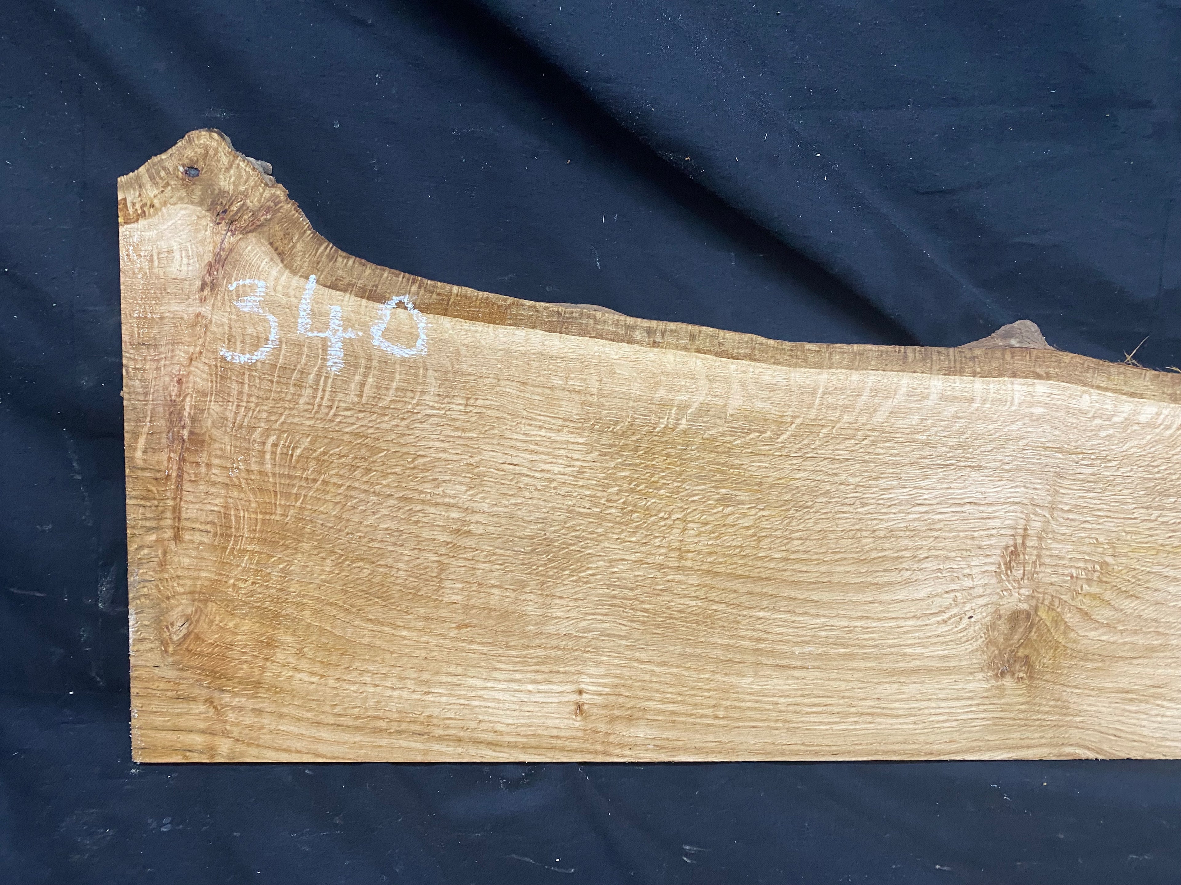 Solid oak plank, shelf, board 974 L x 270 W x 18 D mm      (mf340)