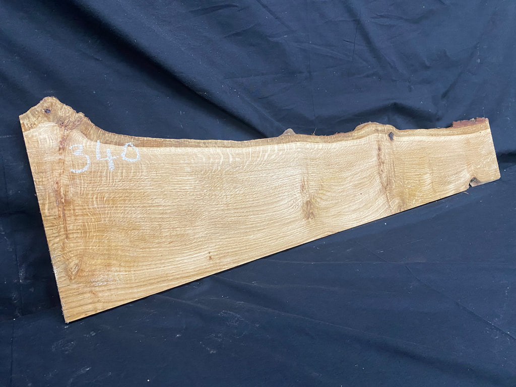 Solid oak plank, shelf, board 974 L x 270 W x 18 D mm      (mf340)